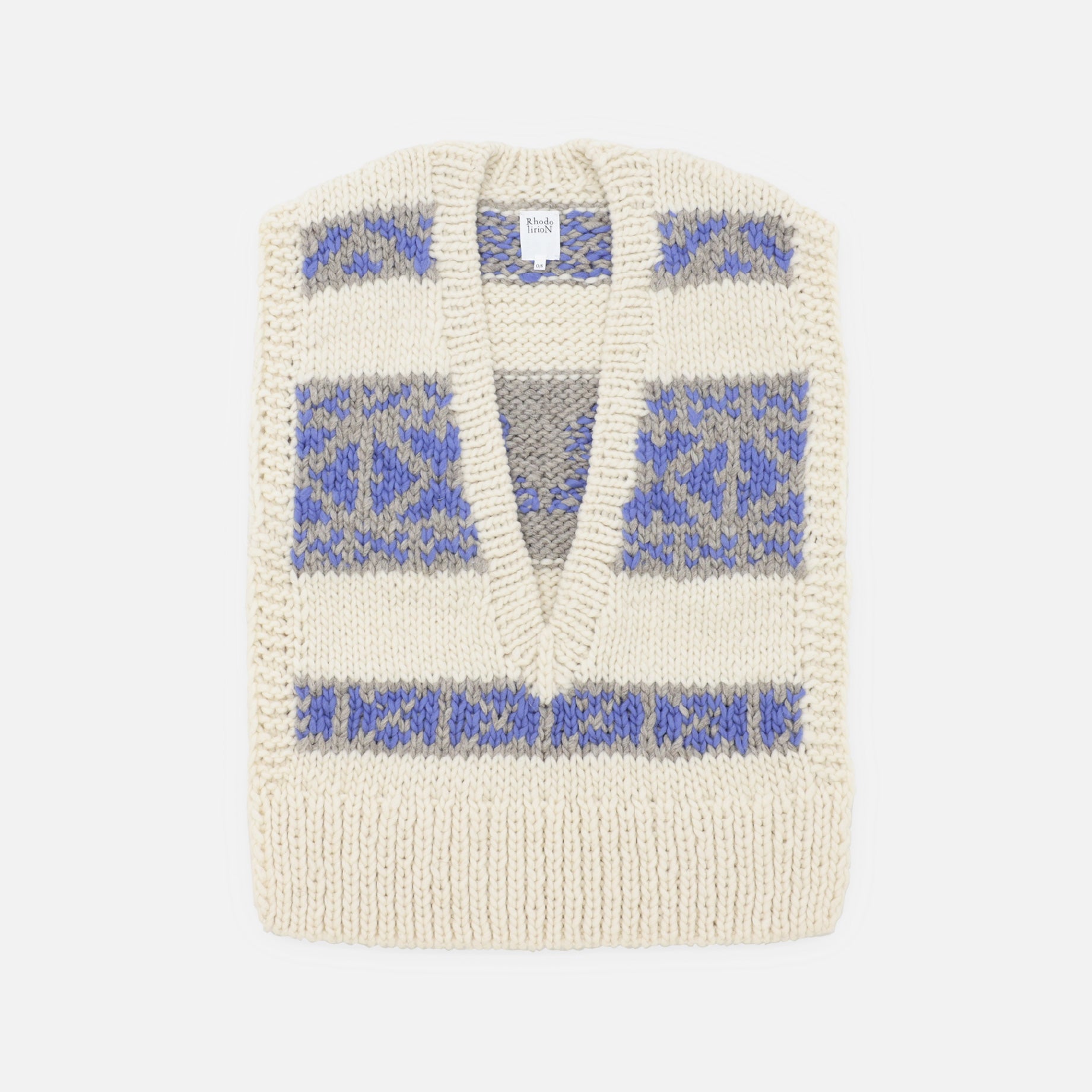 COWICHAN VEST - SWALLOW PATTERN(IVORY)