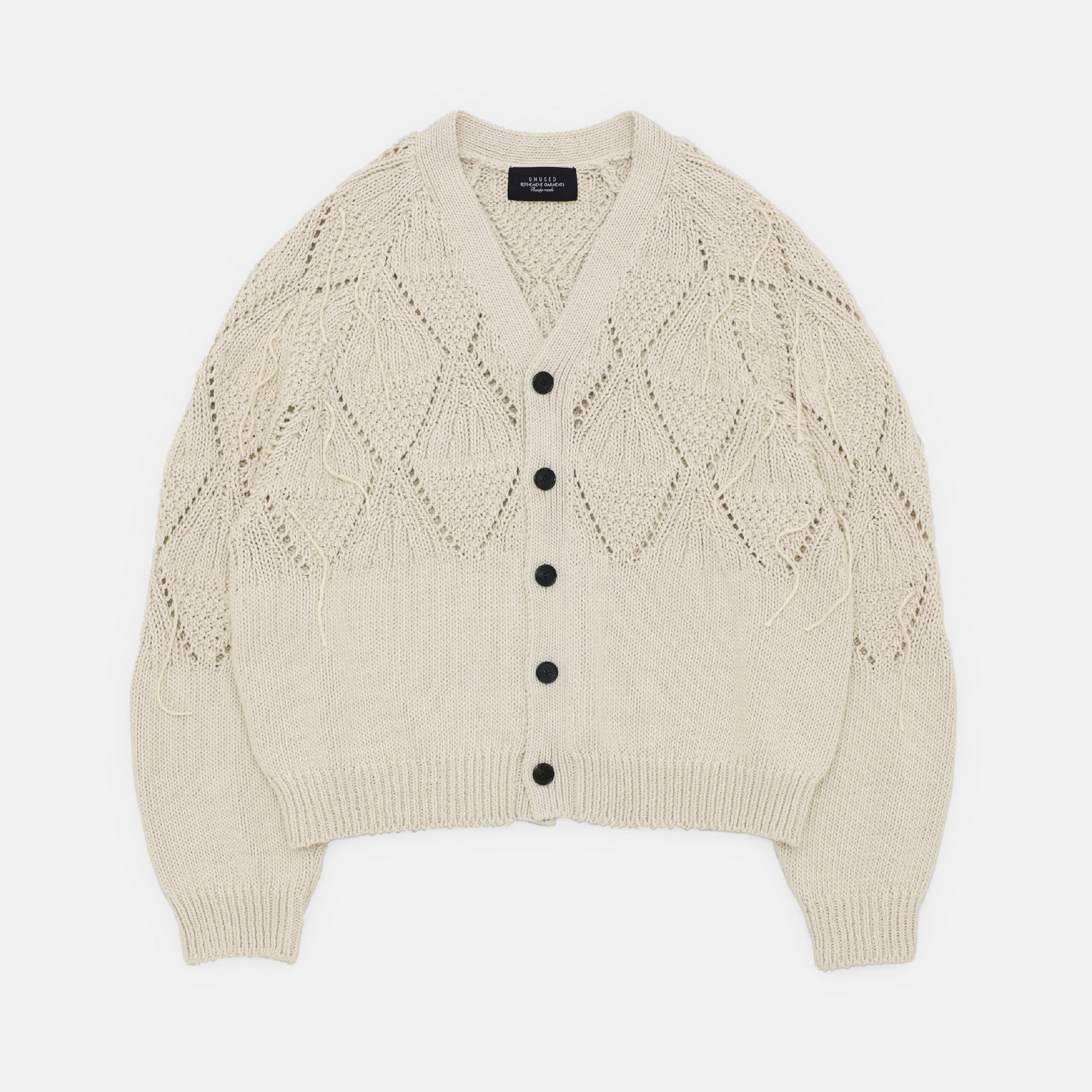COTTON KNIT CARDIGAN（NATURAL） – UNEVEN HUB STORE｜想像を超える
