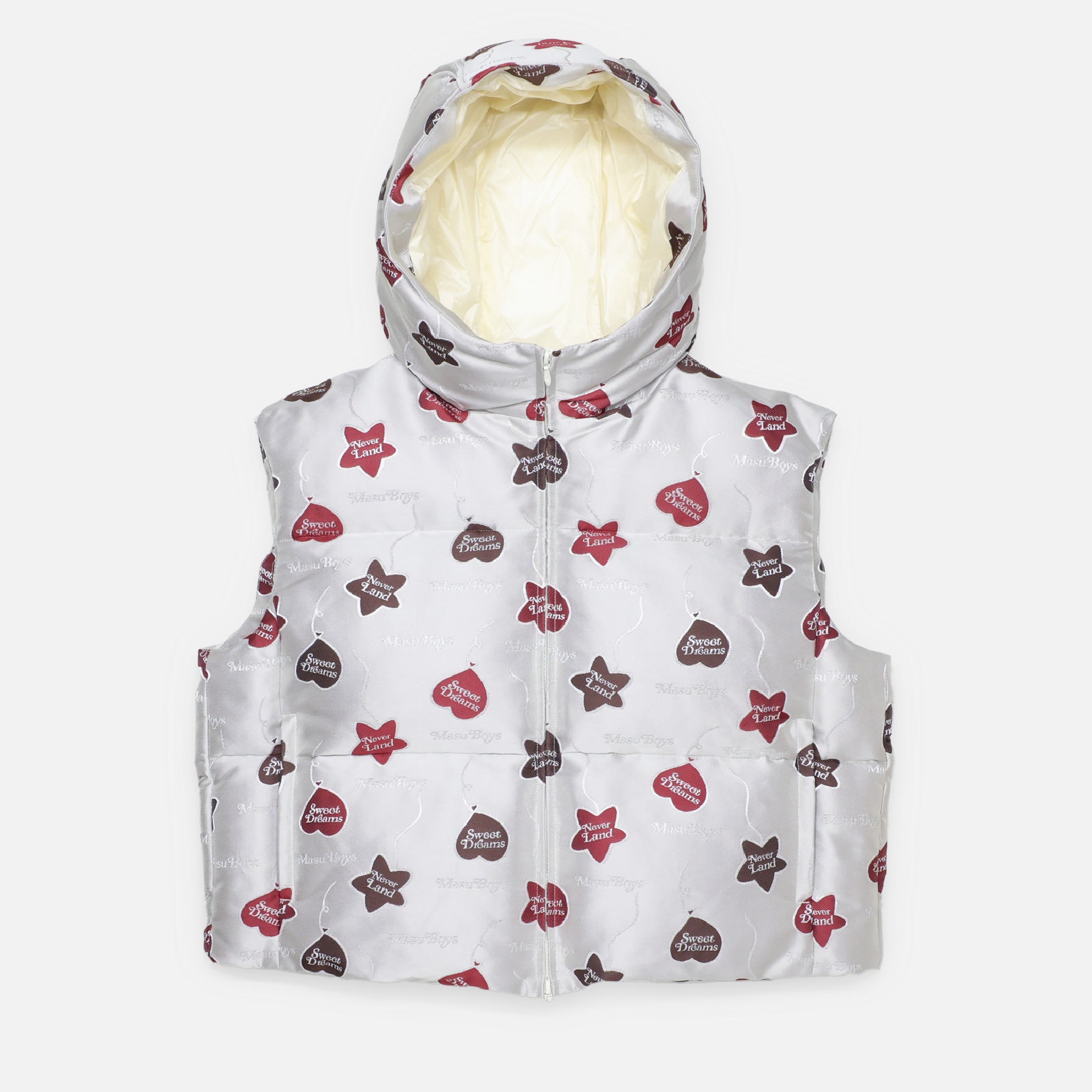 FALLING BALLOON DOWN VEST GRAPHIC BY VERDY(WHITE)