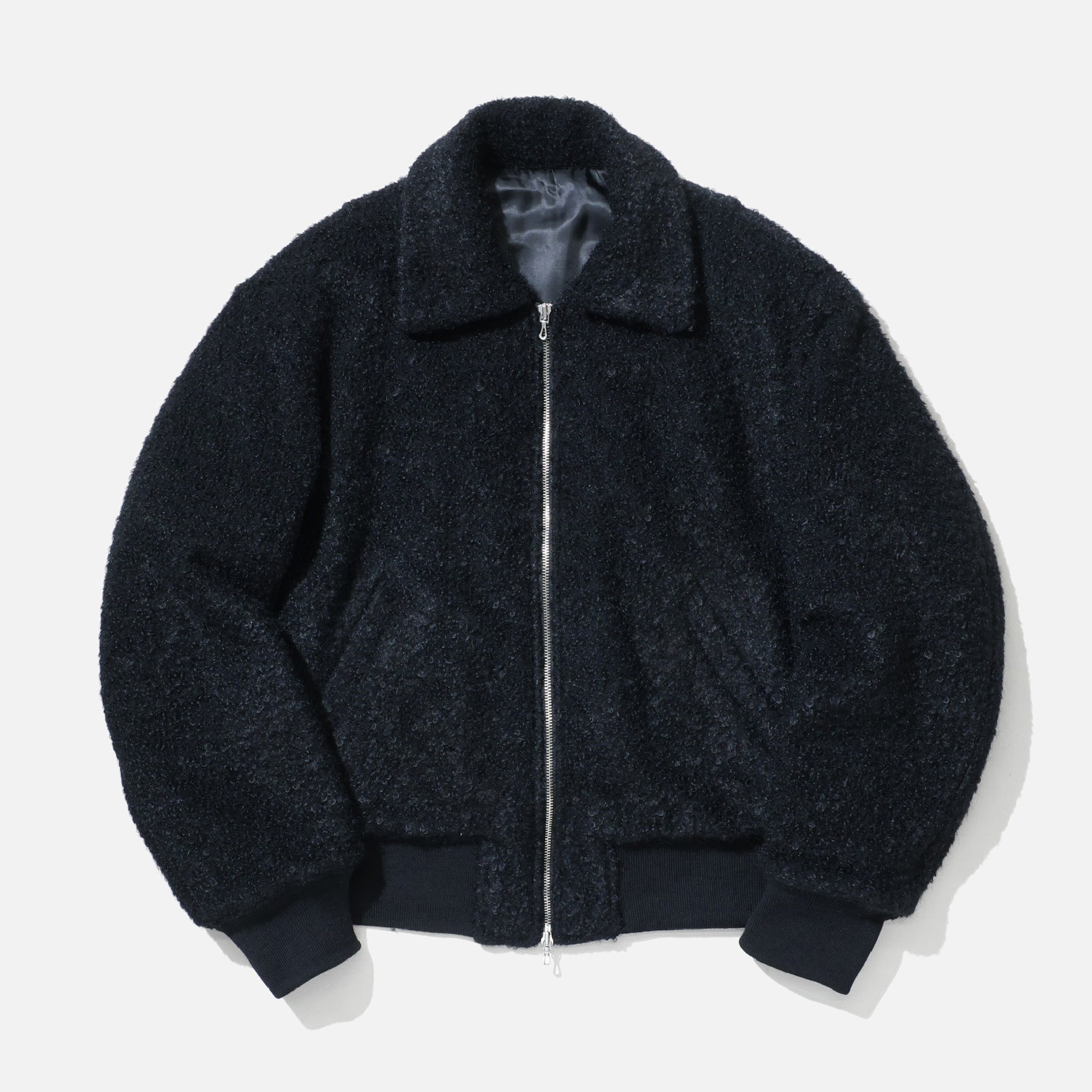 WOOL BOA - ZIP UP BLOUSON （BLACK） – UNEVEN HUB STORE｜想像を