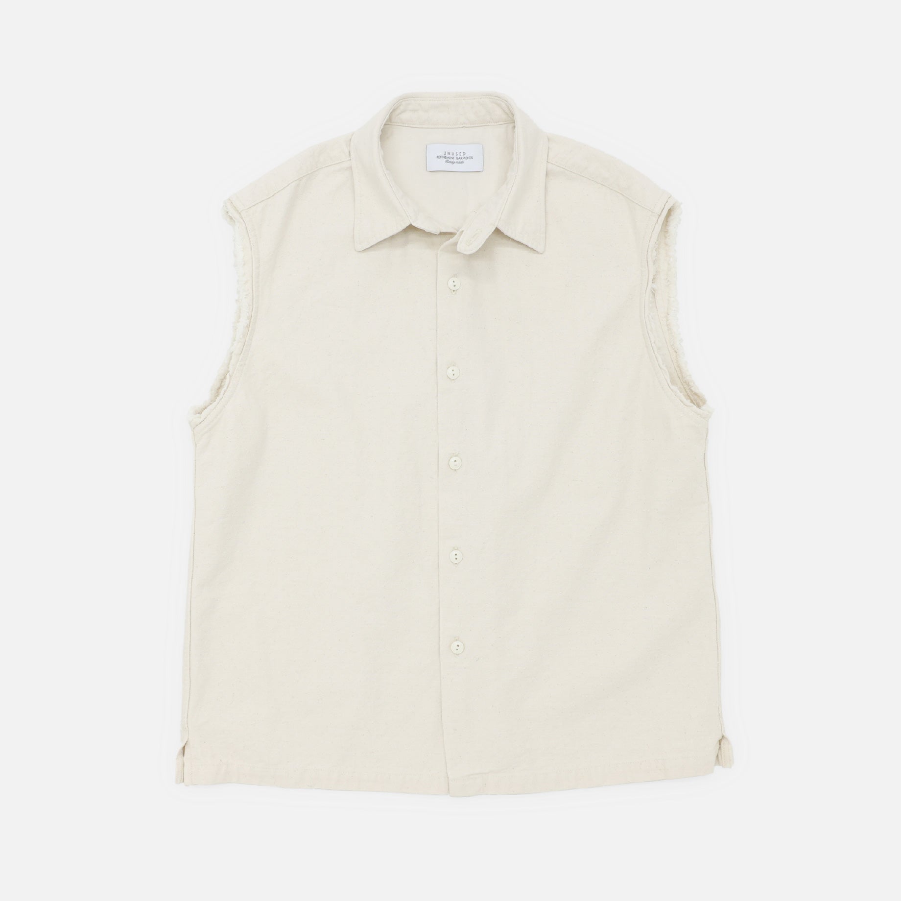 12OZ SLEEVELESS DENIM SHIRT (NATURAL)