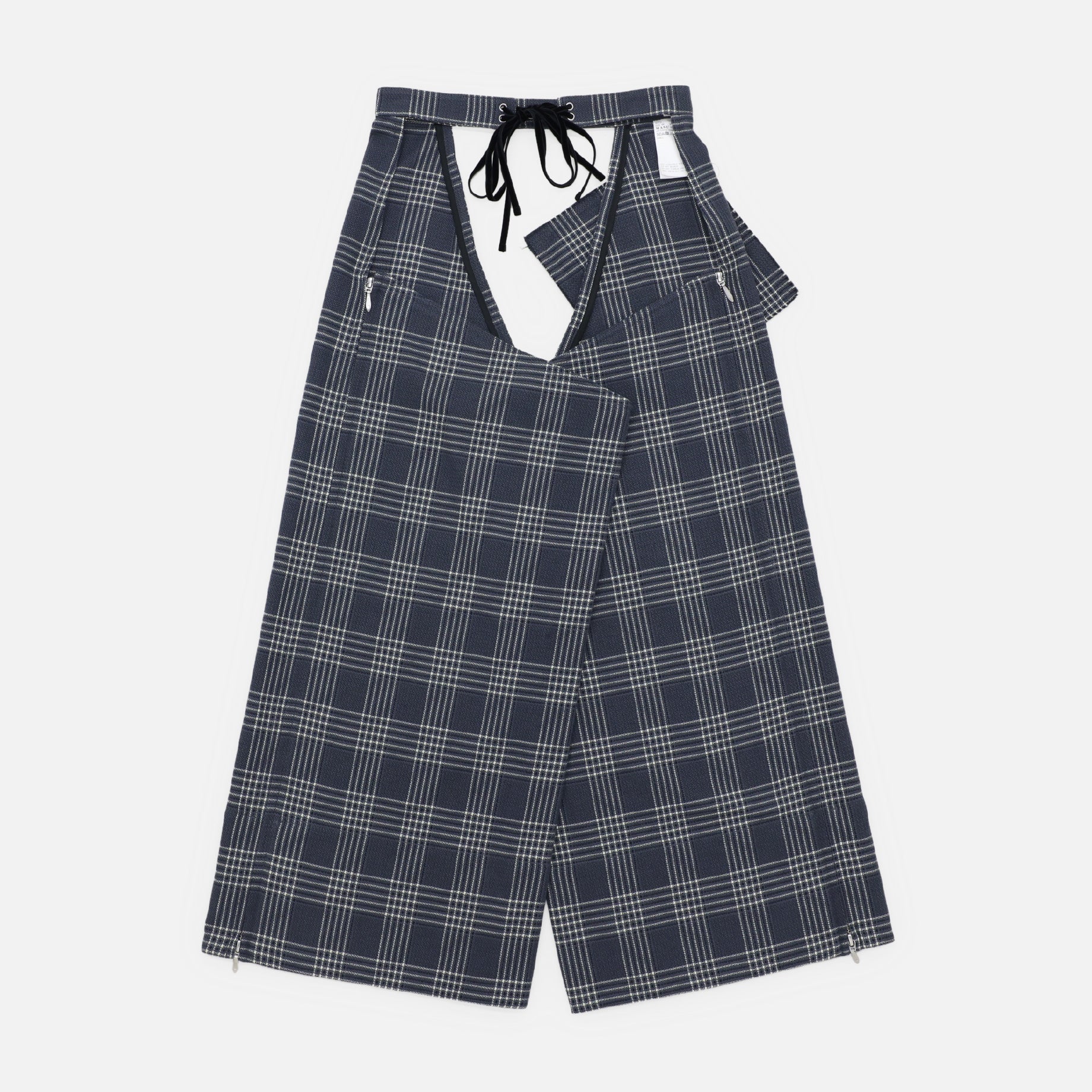 GLEN PLAID WIDE CHAPS(CHARCOAL)