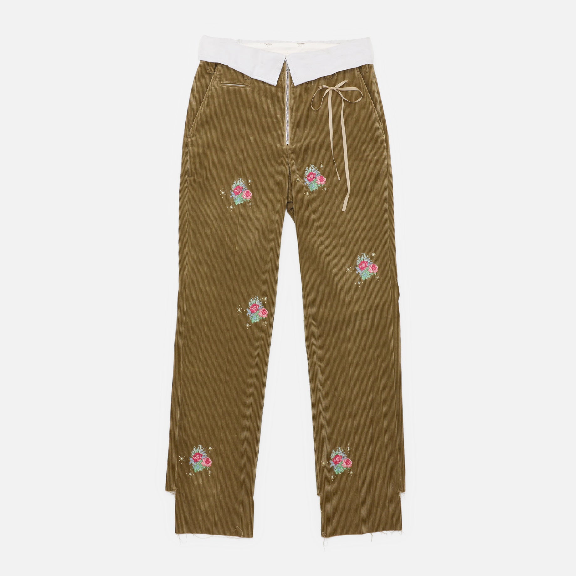 CORDUROY SLACKS(CAMEL EMBROIDERY)