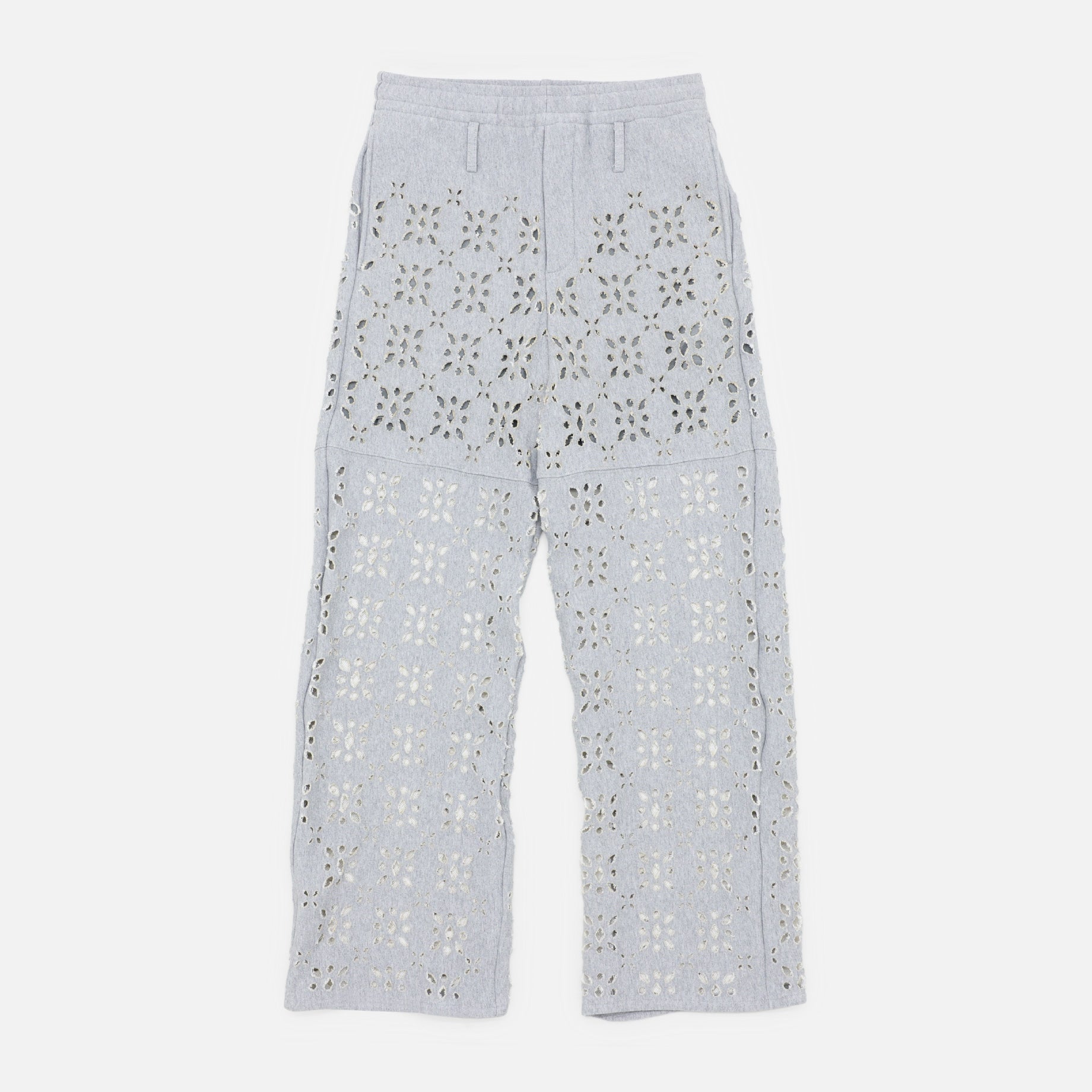 FLOWER HOLE SWEAT PANTS(GRAY)