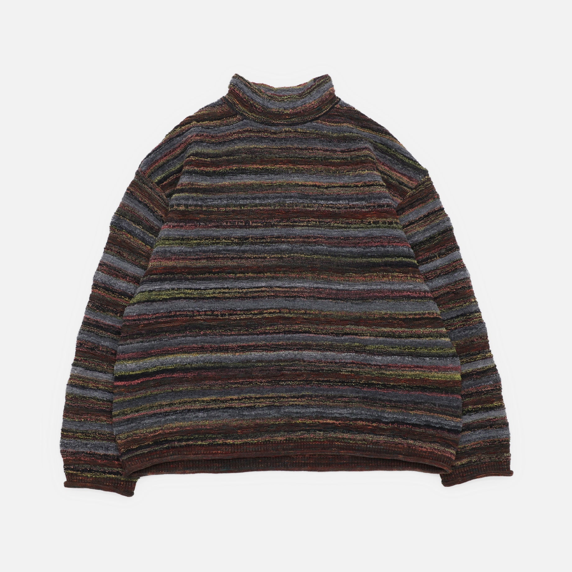 MIX COLLER KNIT PULLOVER(GRAY)