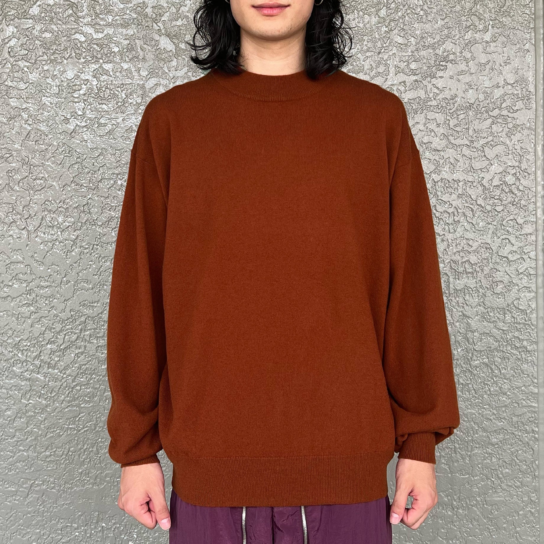 MOCK NECK P/O(BRICK)