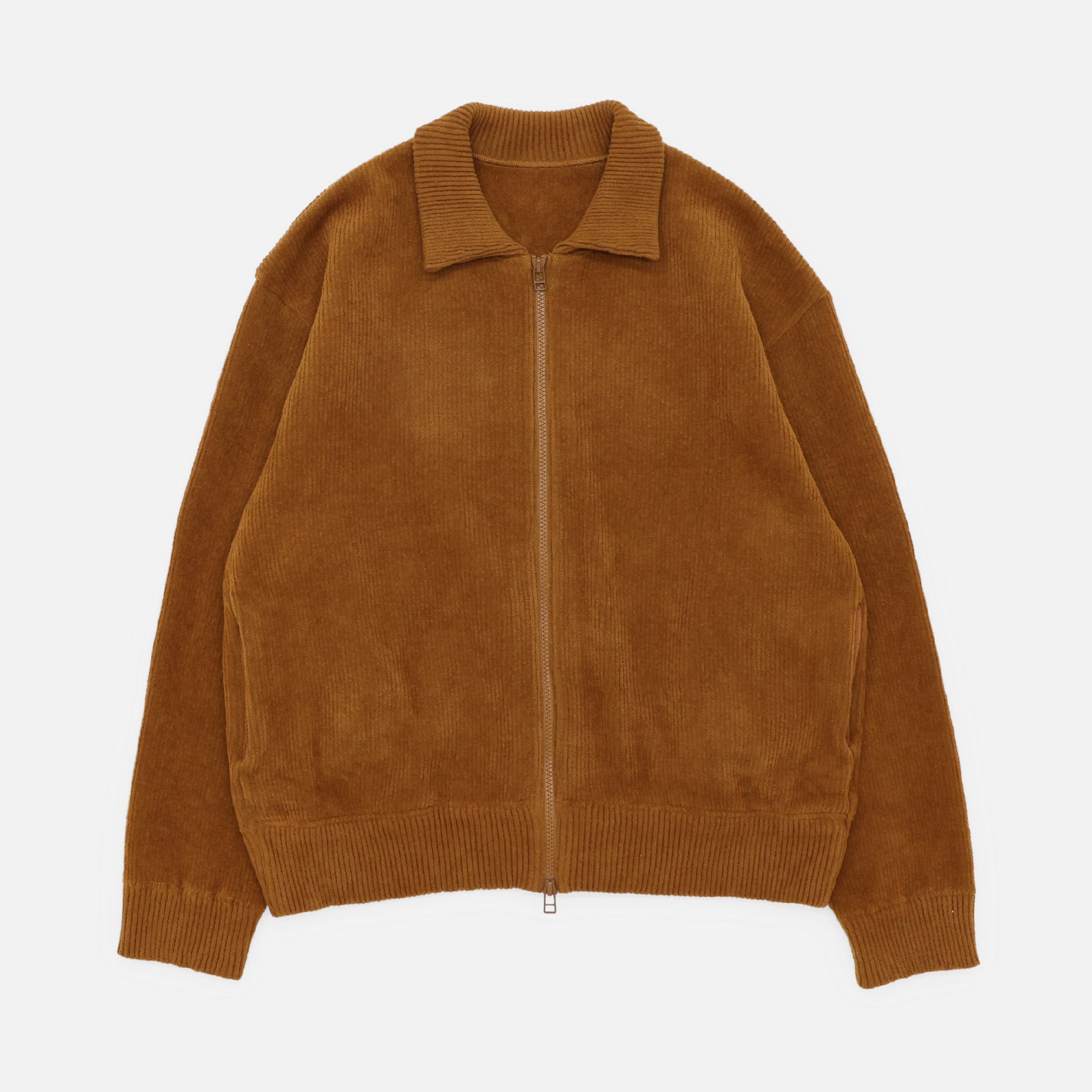 CORDUROY ZIP BLOUSON (CAMEL)