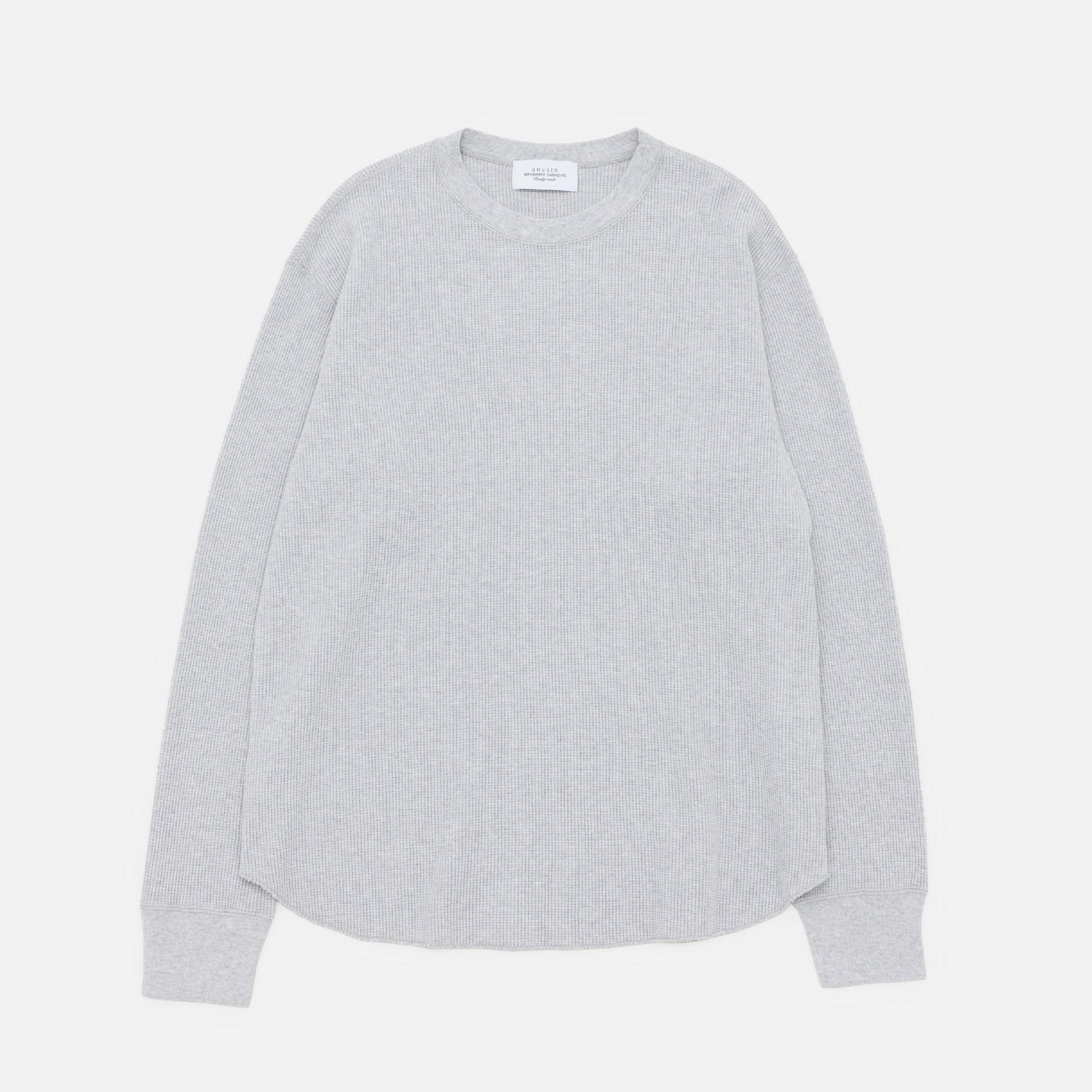 LONG-SLEEVE WAFFLE T-SHIRT(GRAY)