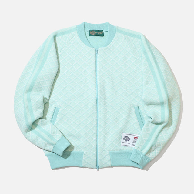 KNITTED TRACK JACKET (GREEN)