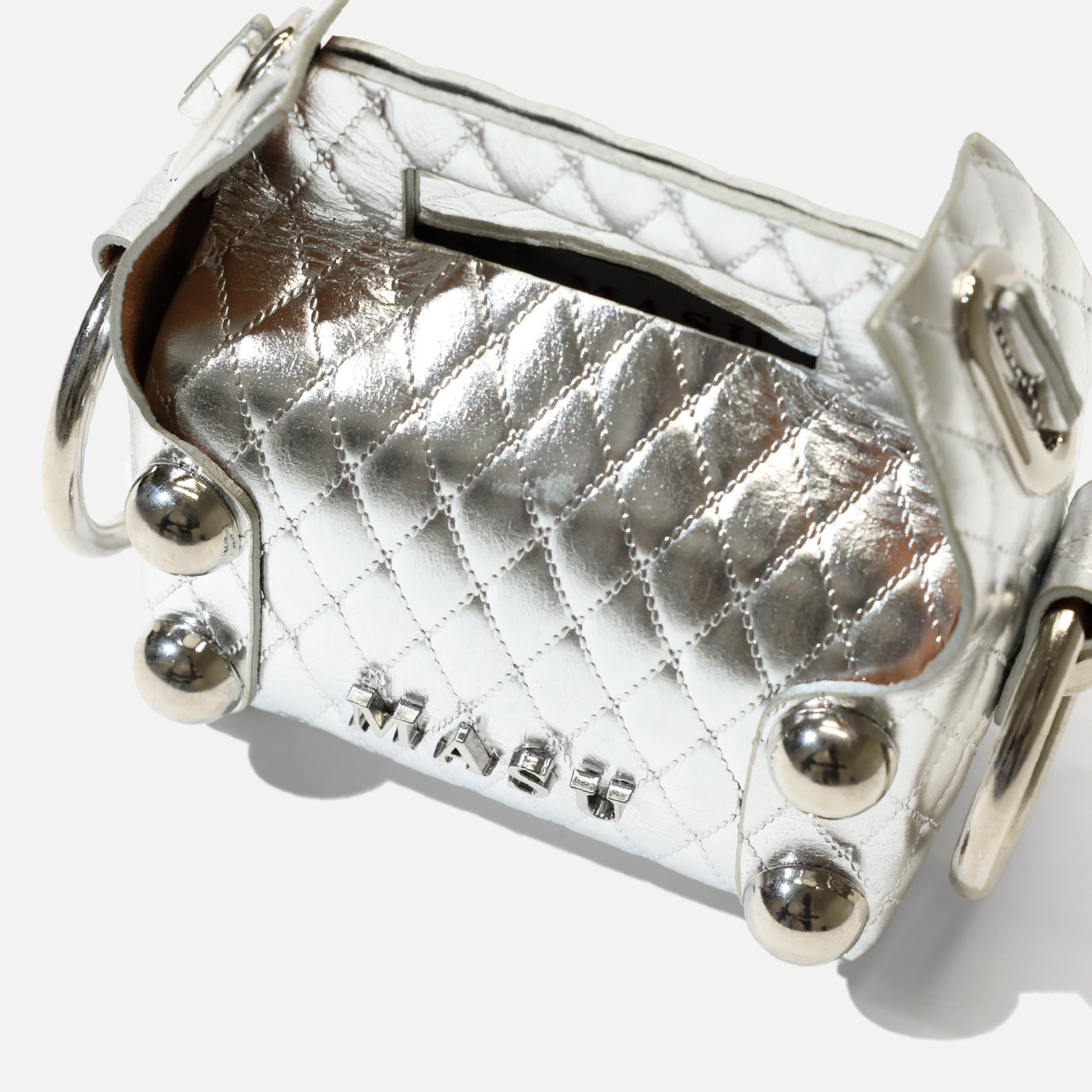 LEATHER CAKE BAG PETIT(SILVER)