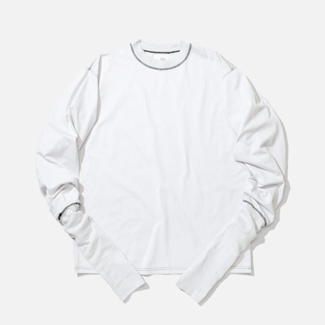 SUPER LONG RIB TEE (WHITE)