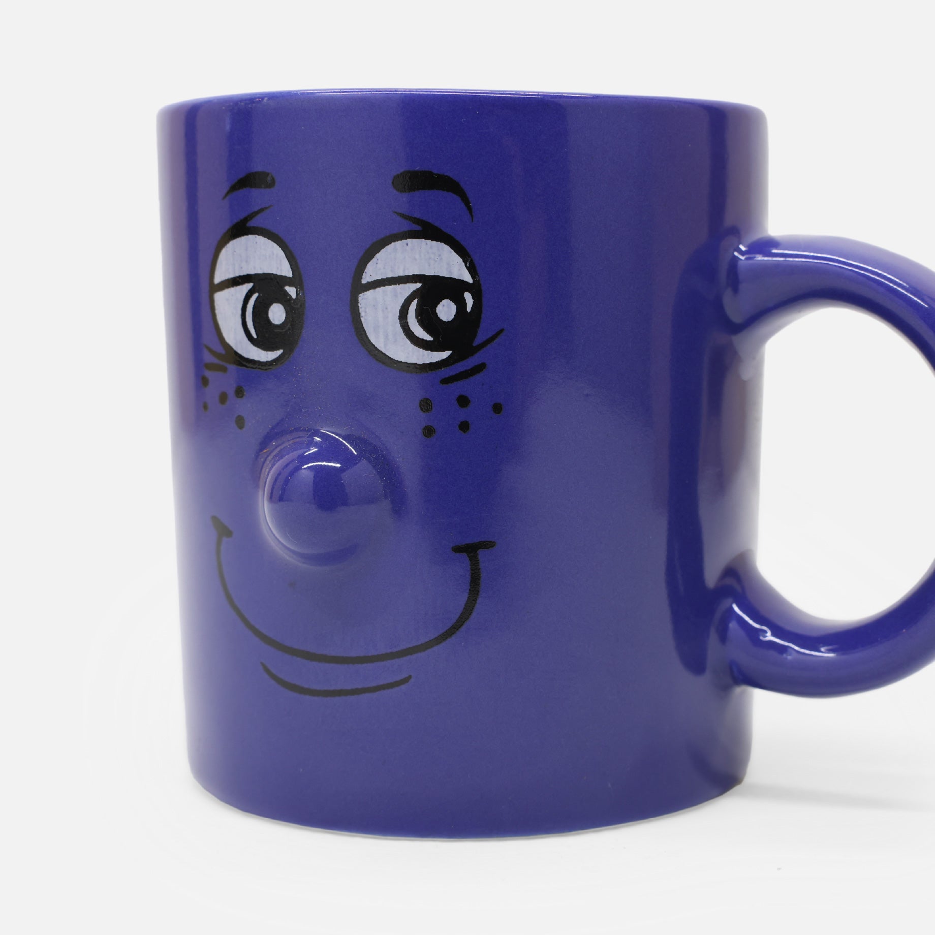 VINTAGE CERAMIC FUNNY DESIGN MUG(BLUE)