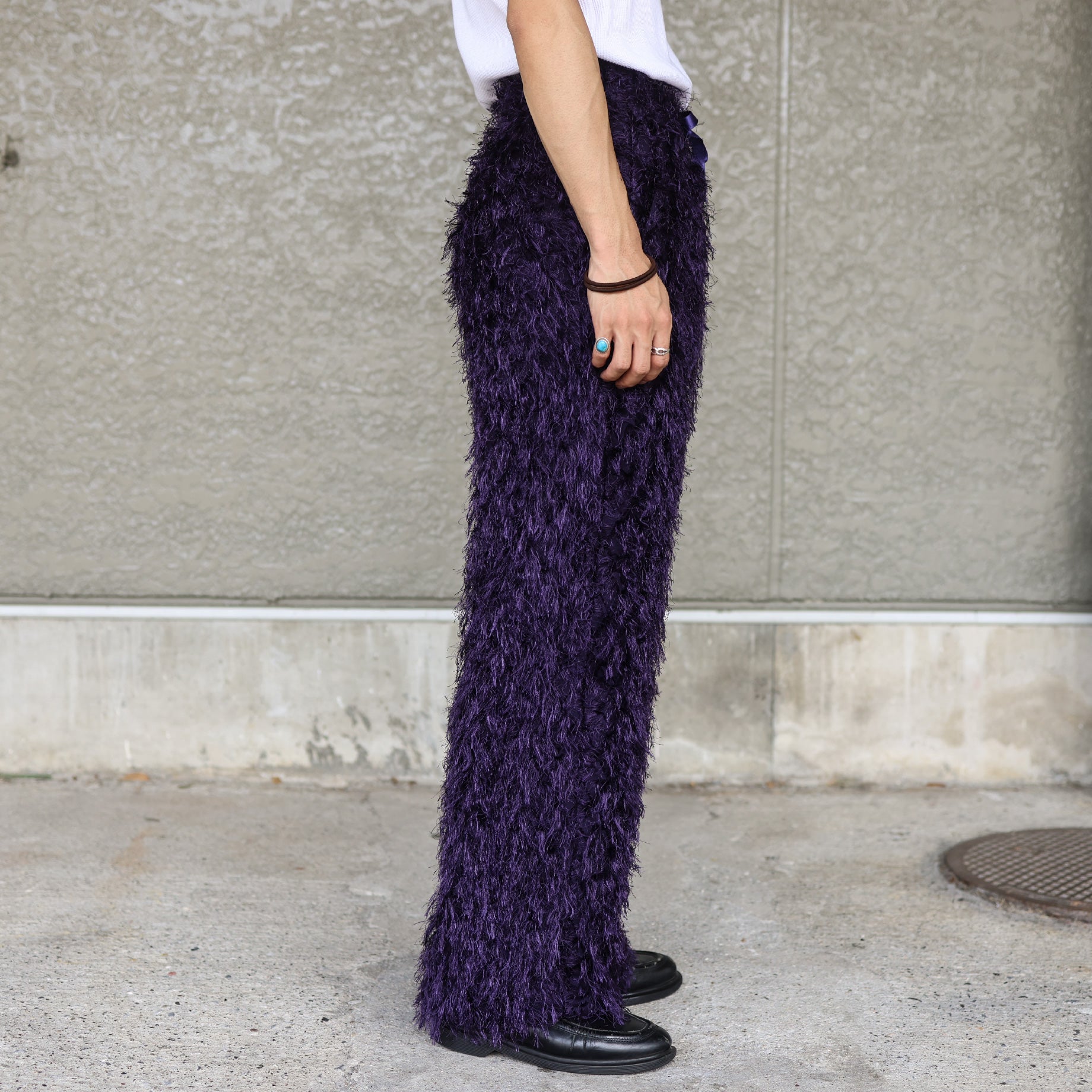 STRING EASY PANT - PE/R ARGYLE FRINGE JQ.(PURPLE)