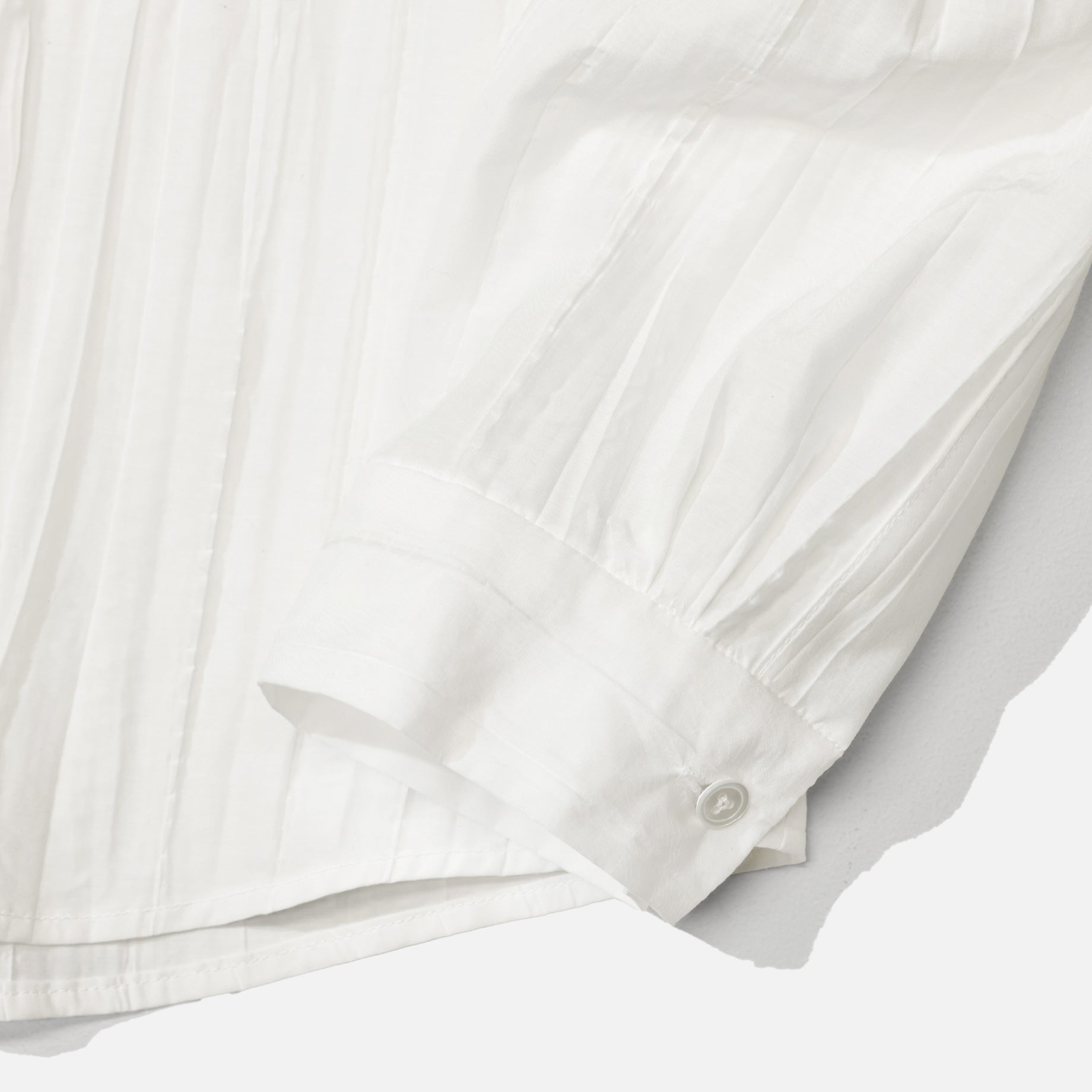 TIED OPEN COLLAR SHIRTS(WHITE)