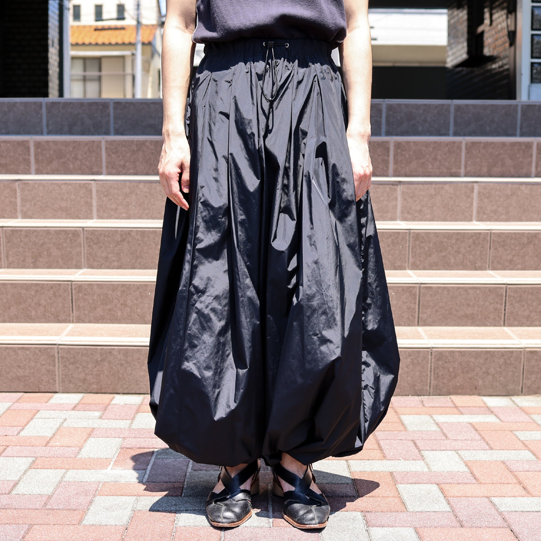 NYLON BALLOON PANTS(BLACK)