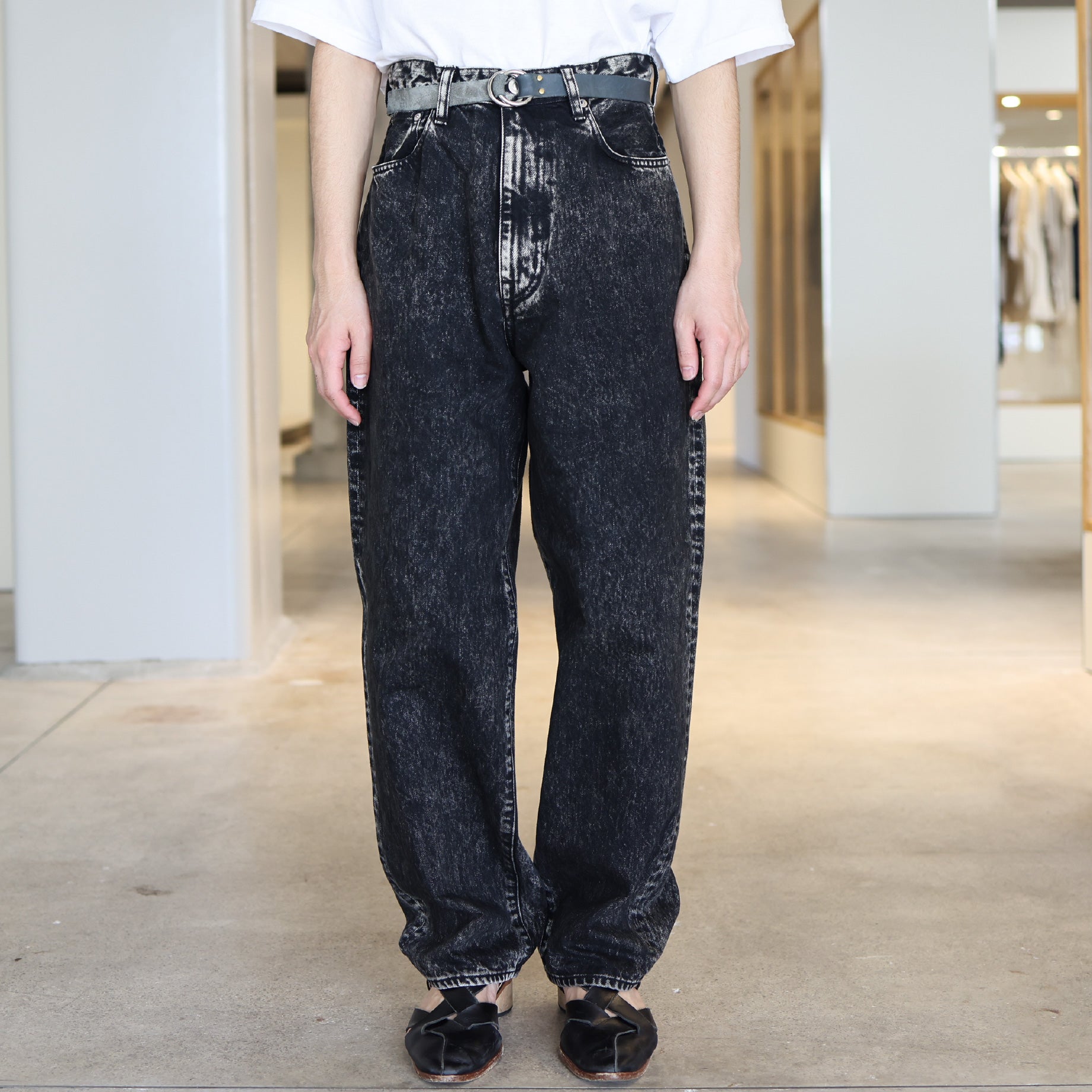 5 POCKET PANTS TYPE C(BLACK)