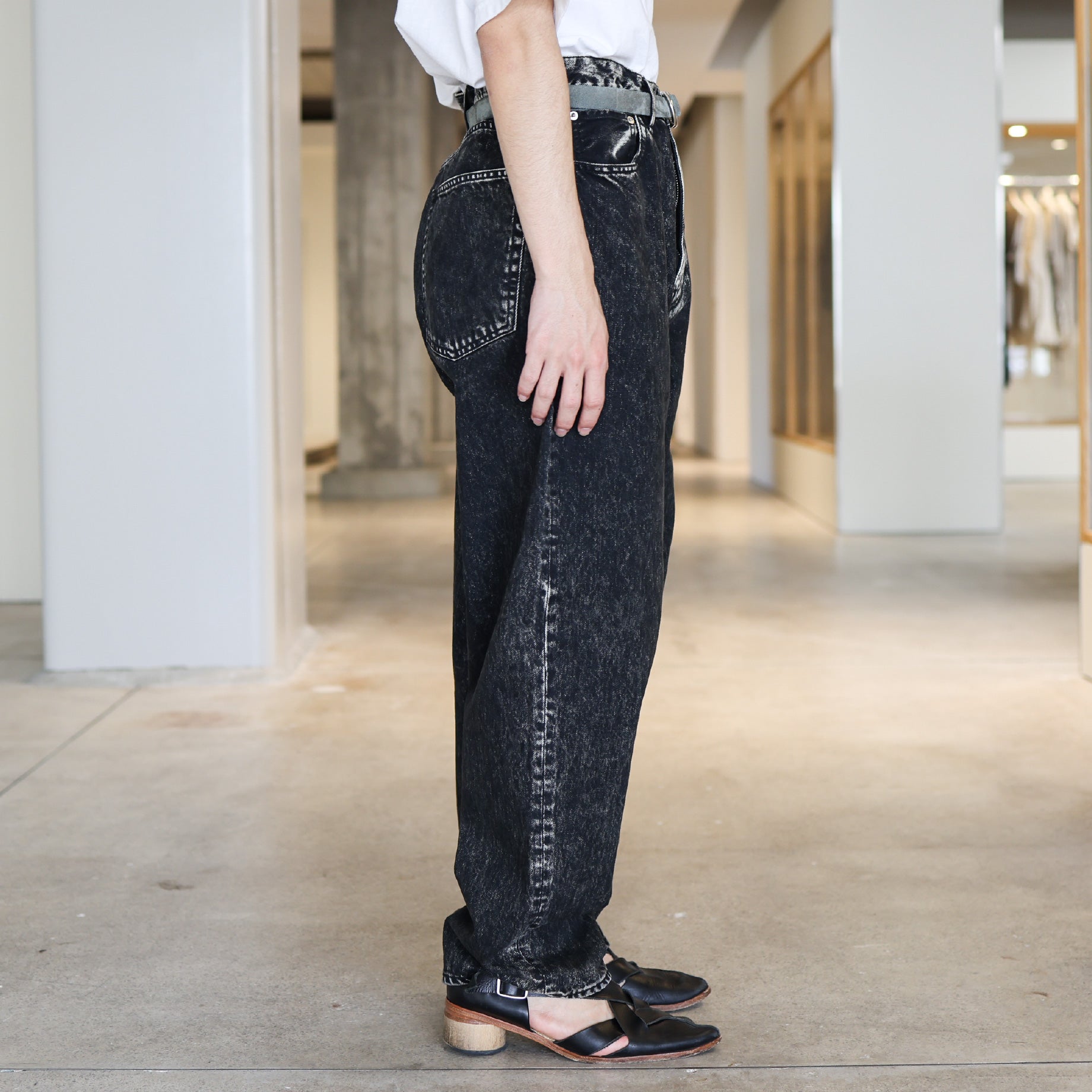 5 POCKET PANTS TYPE C(BLACK)