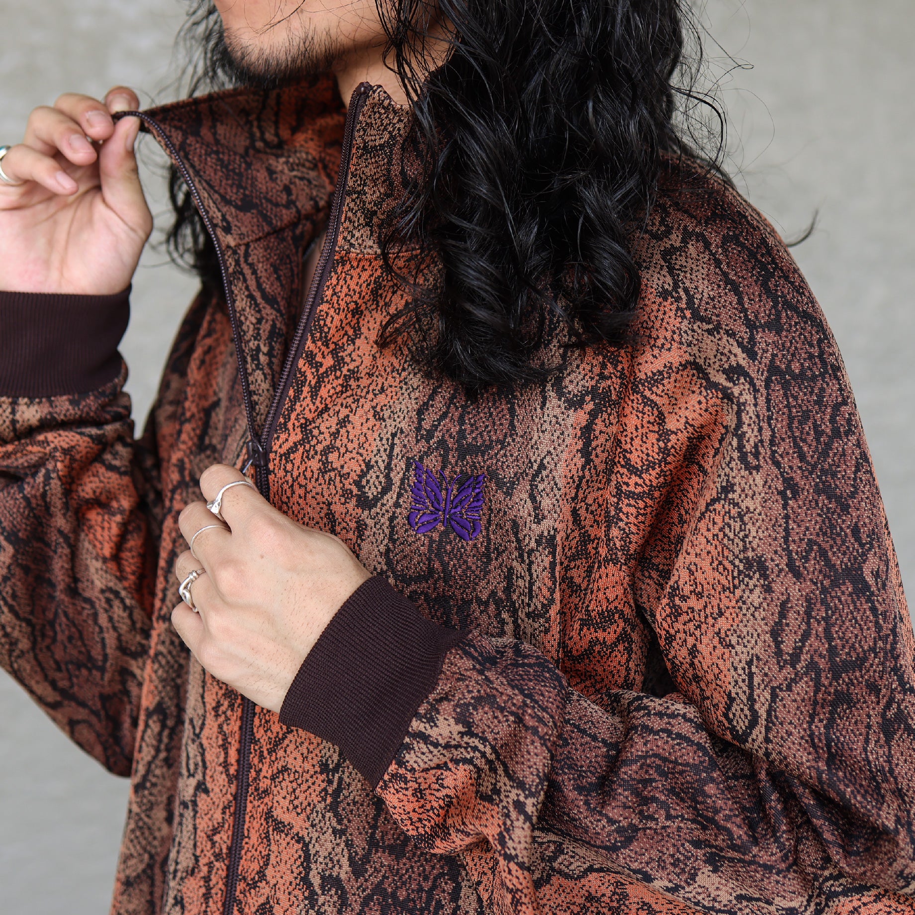 TRACK JACKET - POLY JQ.(PYTHON)