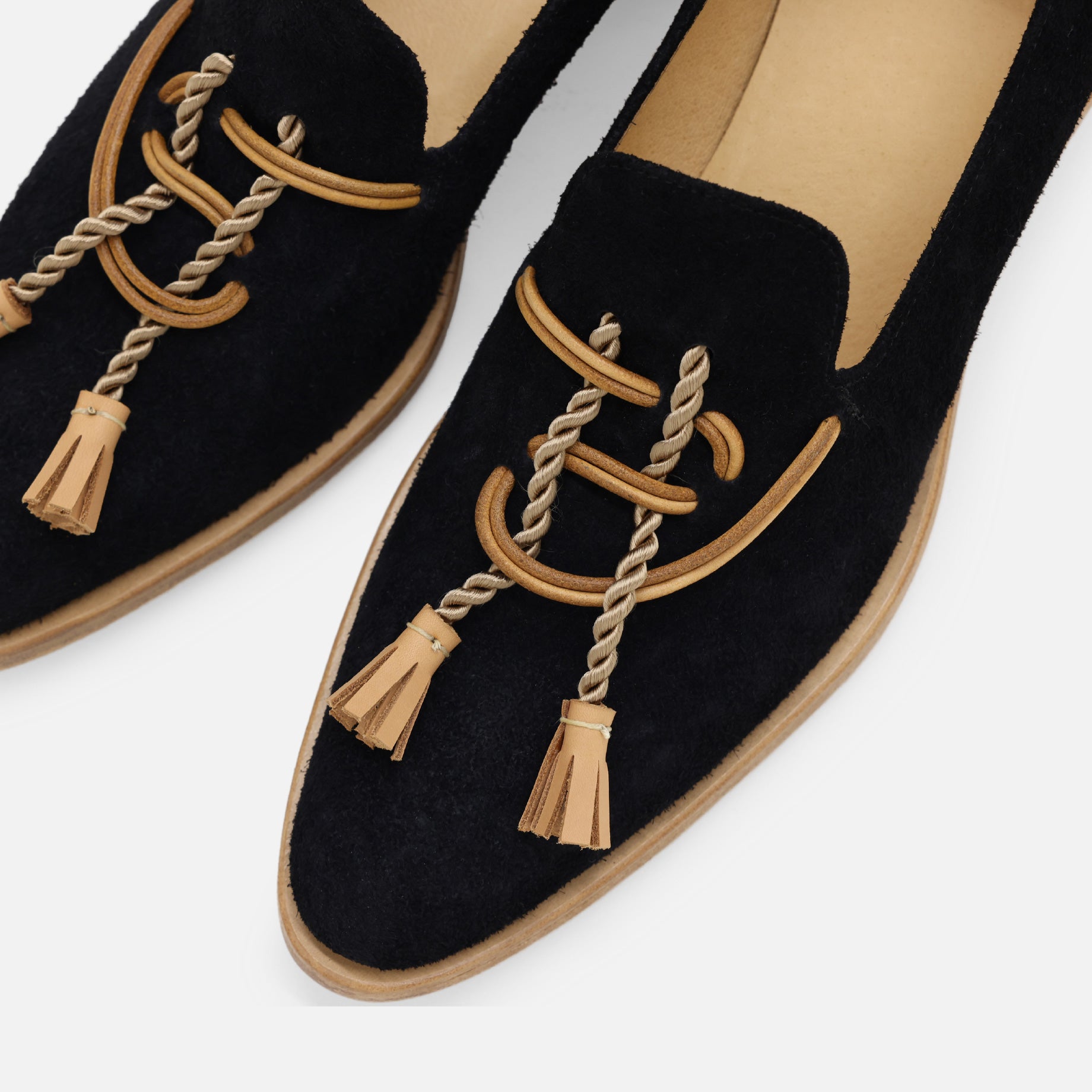 “$” KNOT SLIPON(BLACK)