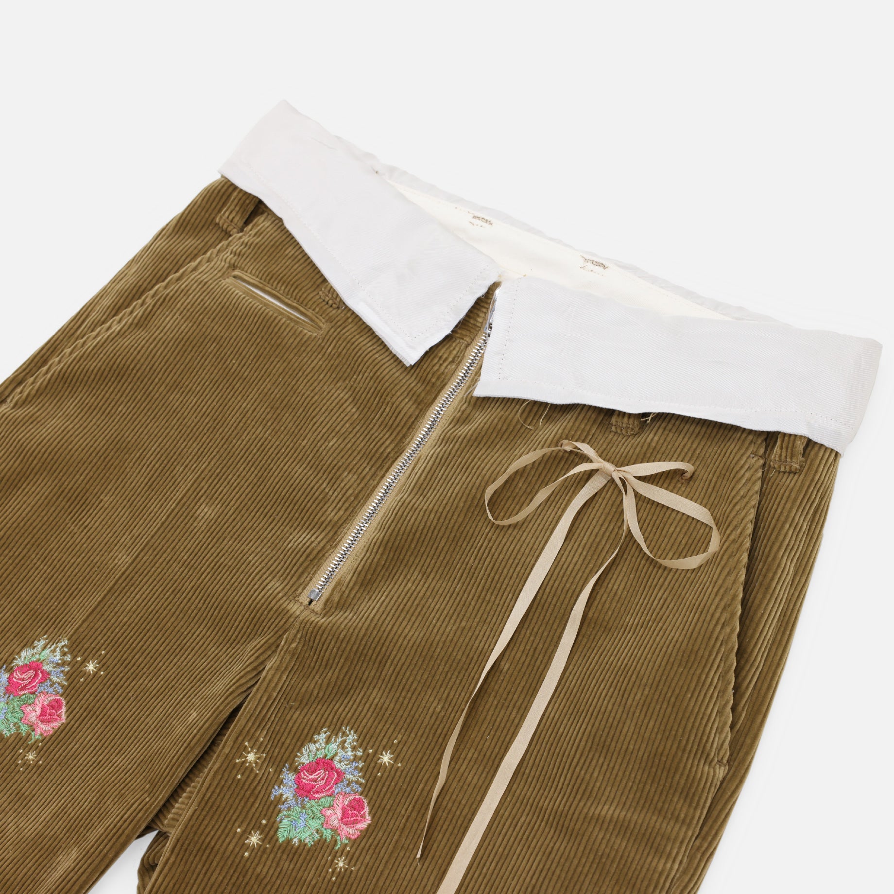 CORDUROY SLACKS(CAMEL EMBROIDERY)