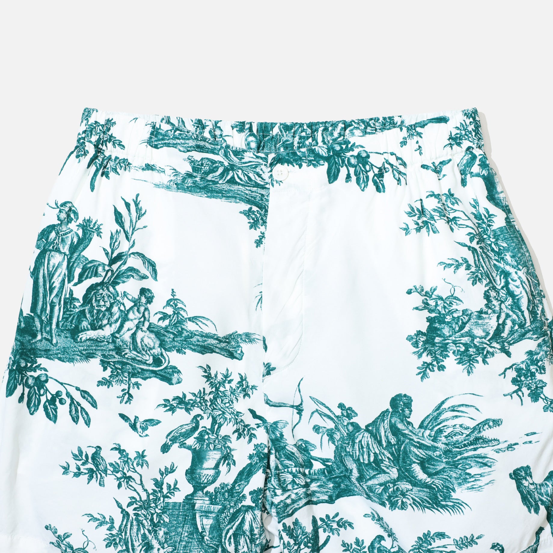 4 CONTINENTS PRINT SHORTS (WHITE × GREEN)