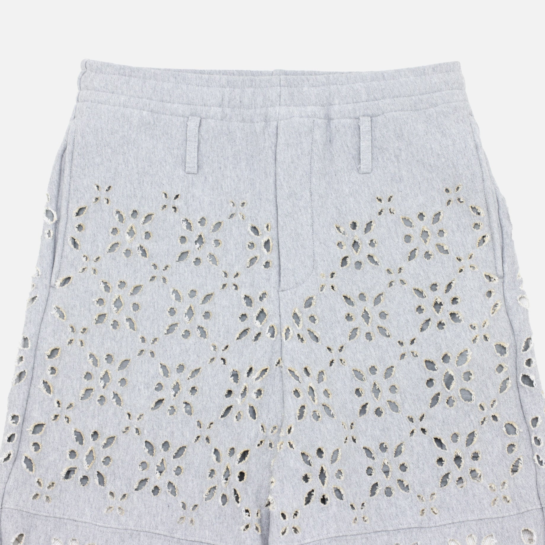 FLOWER HOLE SWEAT PANTS(GRAY)
