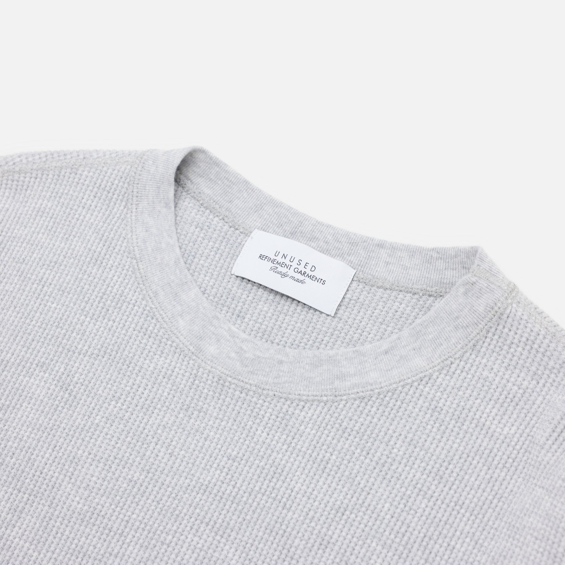 LONG-SLEEVE WAFFLE T-SHIRT(GRAY)