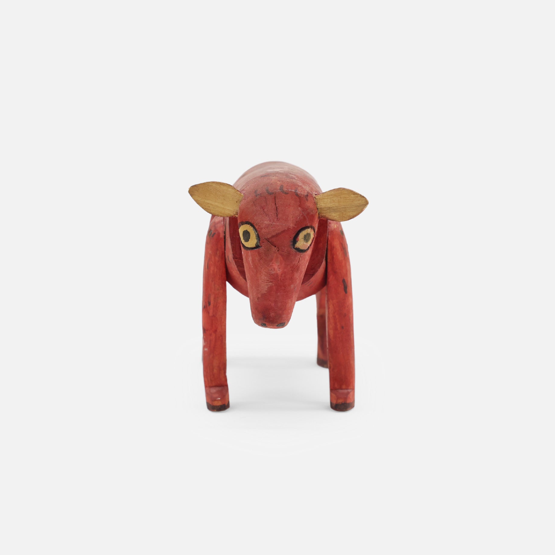 VINTAGE FOLK ART WOOD CARVING(COW)