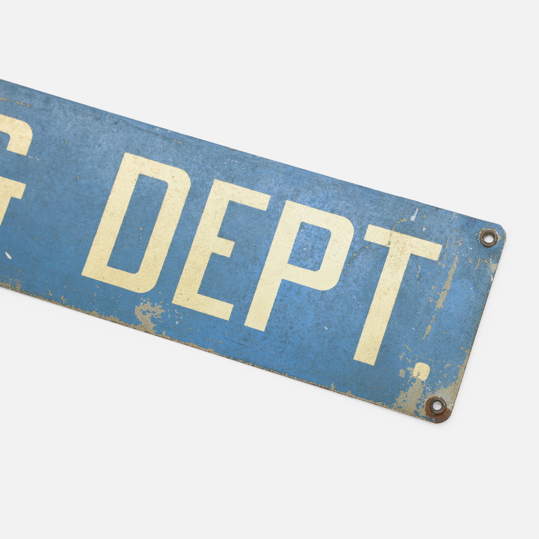 VINTAGE MISCELLANEOUS STEEL SIGN(RECEIVING DEPT.)