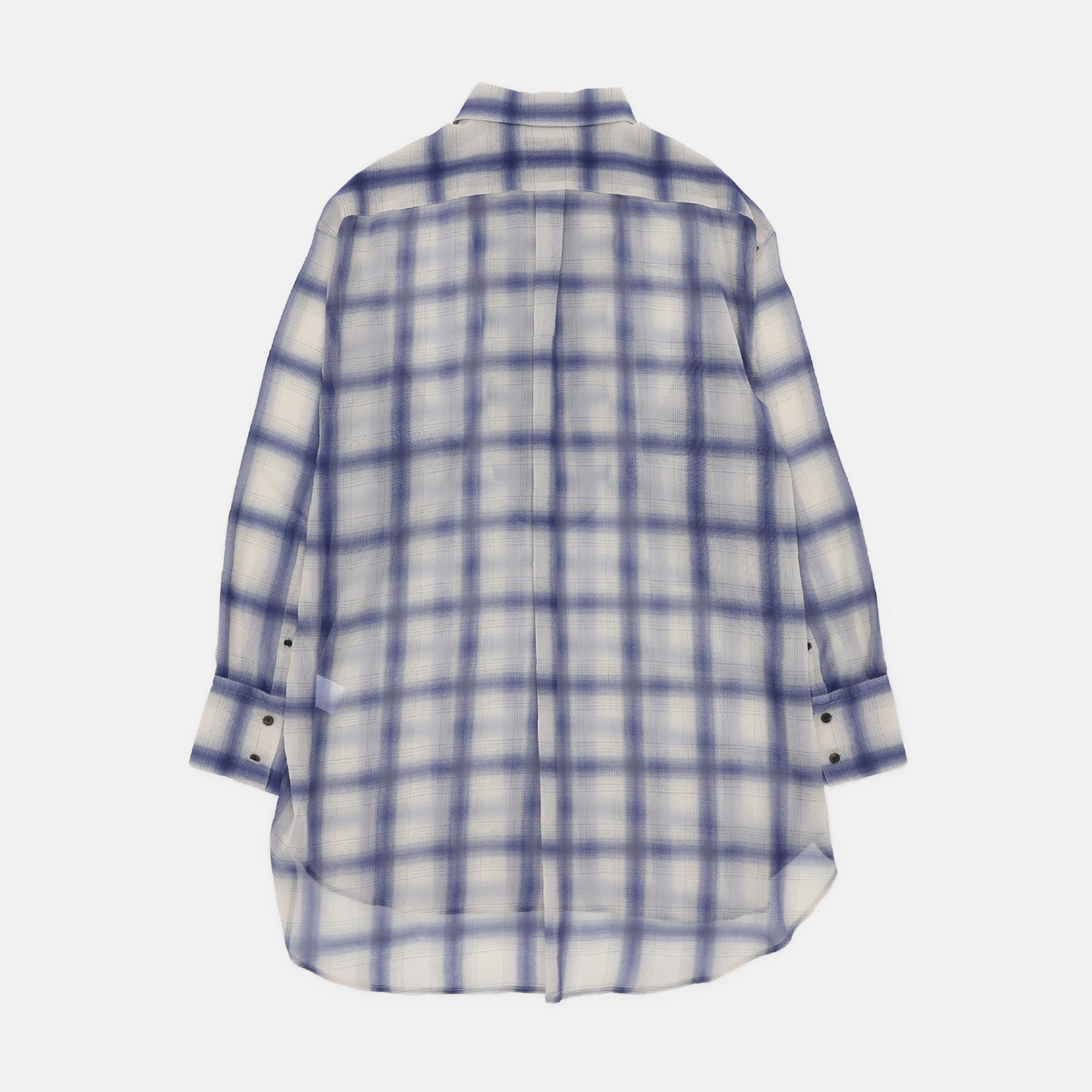 SHEER OMBRE BLOUSE(IVORY & BLUE)