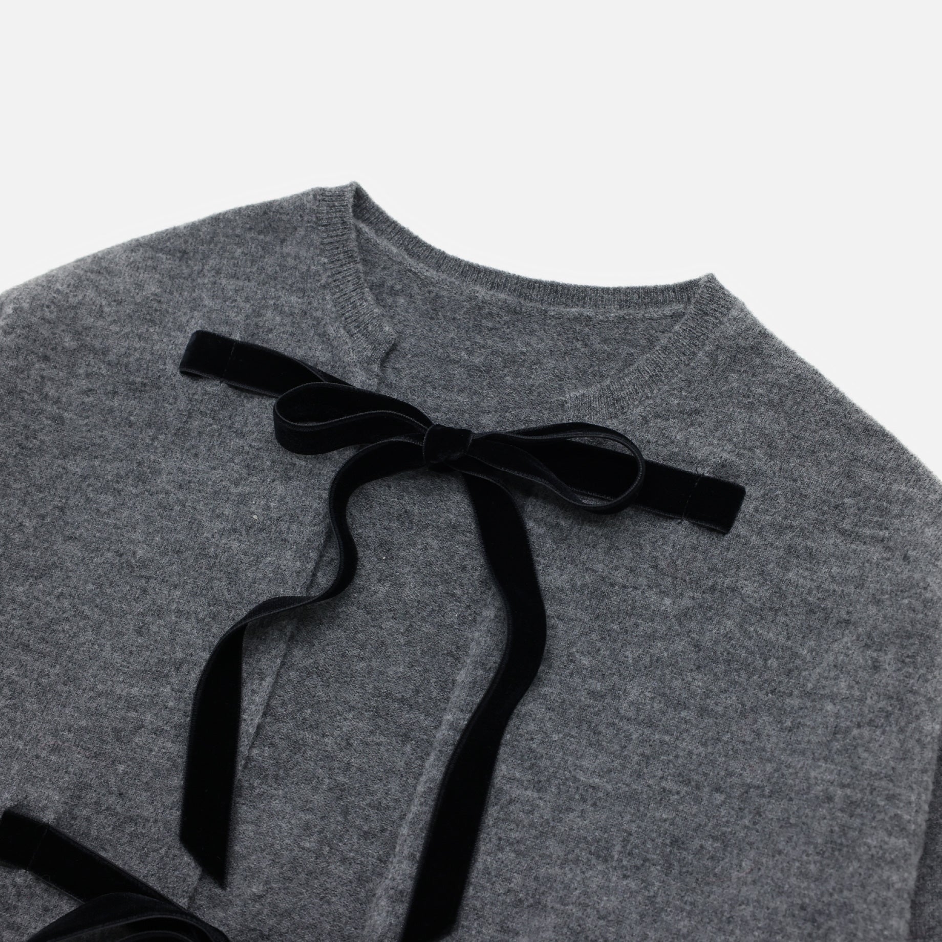 BOILED WOOL KNIT CARDIGAN(H.GREY)