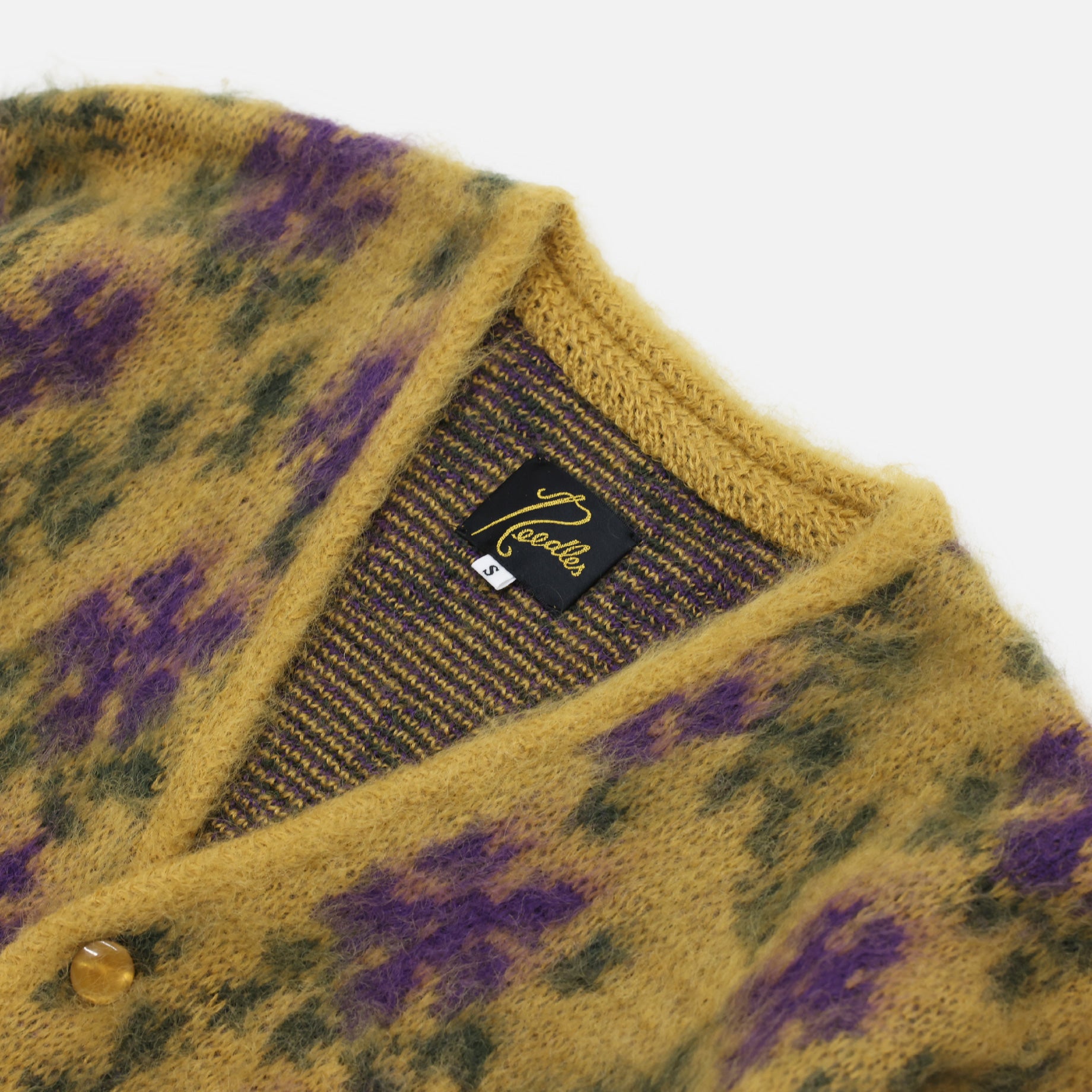 MOHAIR CARDIGAN - FLOWER(YELLOW)