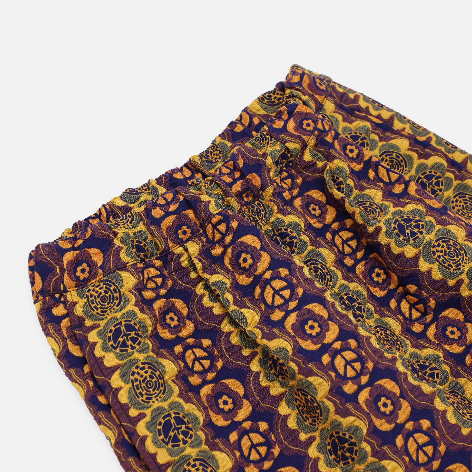 TAPERED EASY PANTS "FLOWER & PIECE"(FLOWER & PIECE NAVY)
