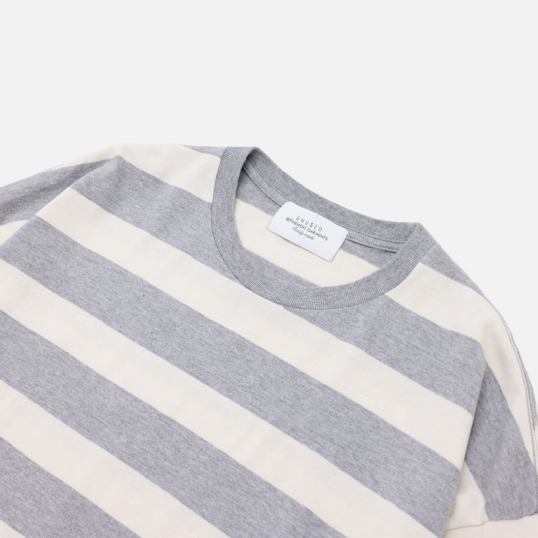 LONG-SLEEVE BORDER T-SHIRT(GRAY × PINK)