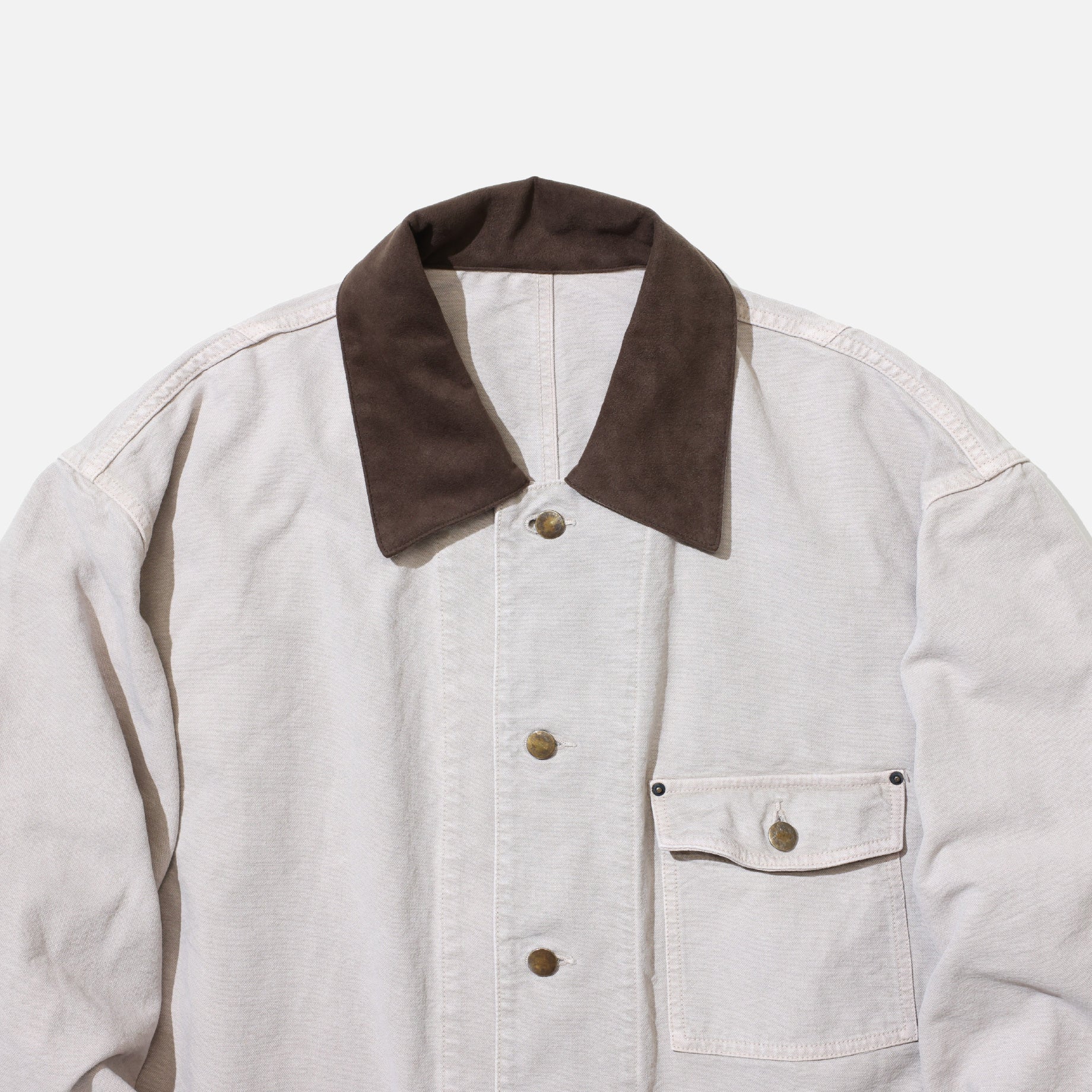 COTTON CANVAS - COVERALL JACKET (M.BEIGE)