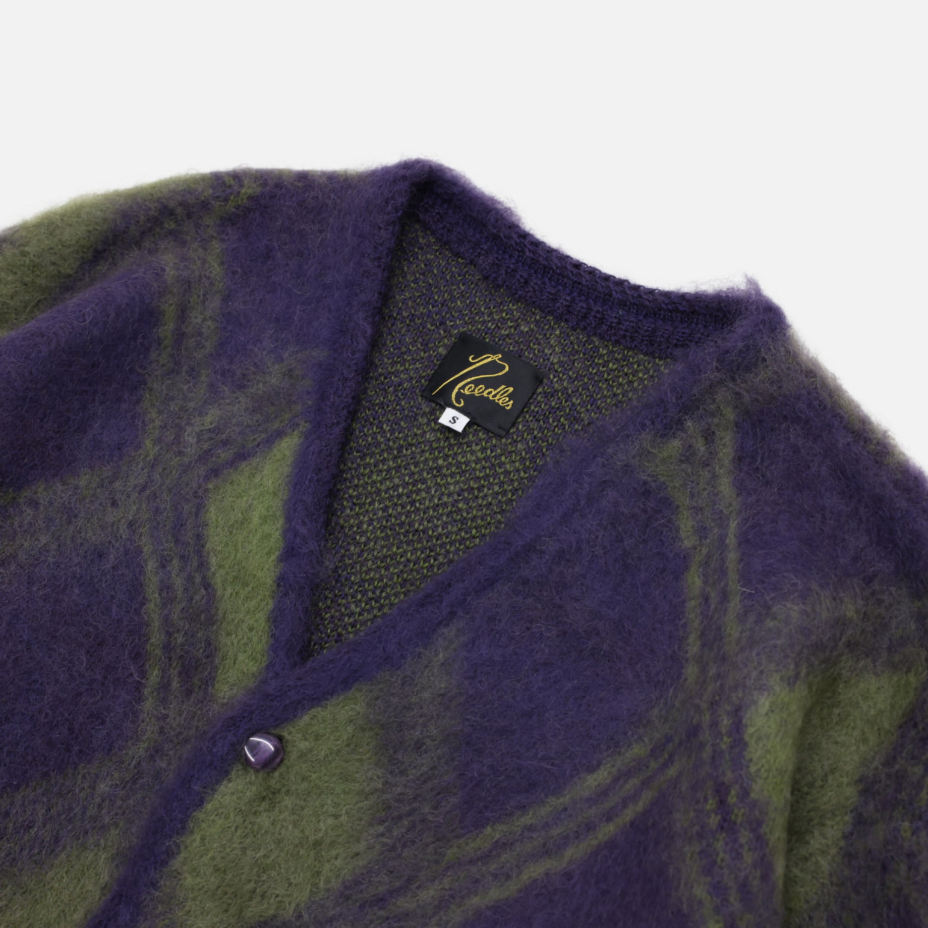 MOHAIR CARDIGAN - ARGYLE(PURPLE)