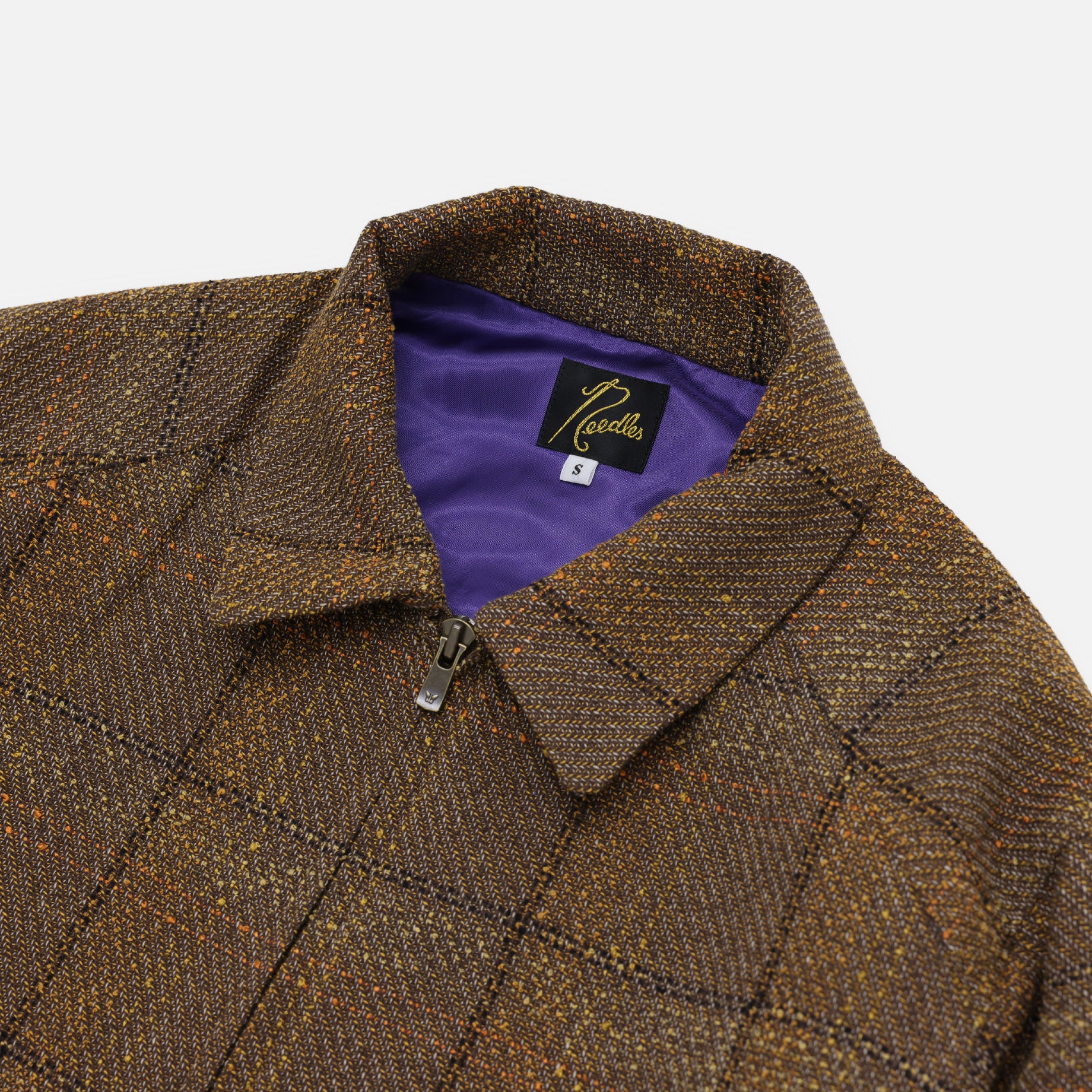 SPORTS JACKET - W/AC/C/N/R TWILL PLAID(BROWN)