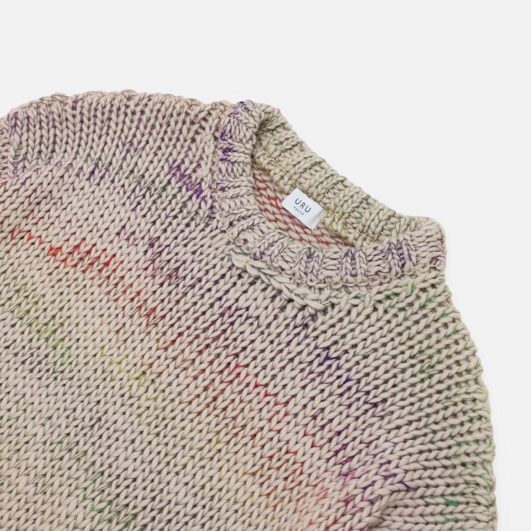 CREW NECK KNIT(L.BEIGE)