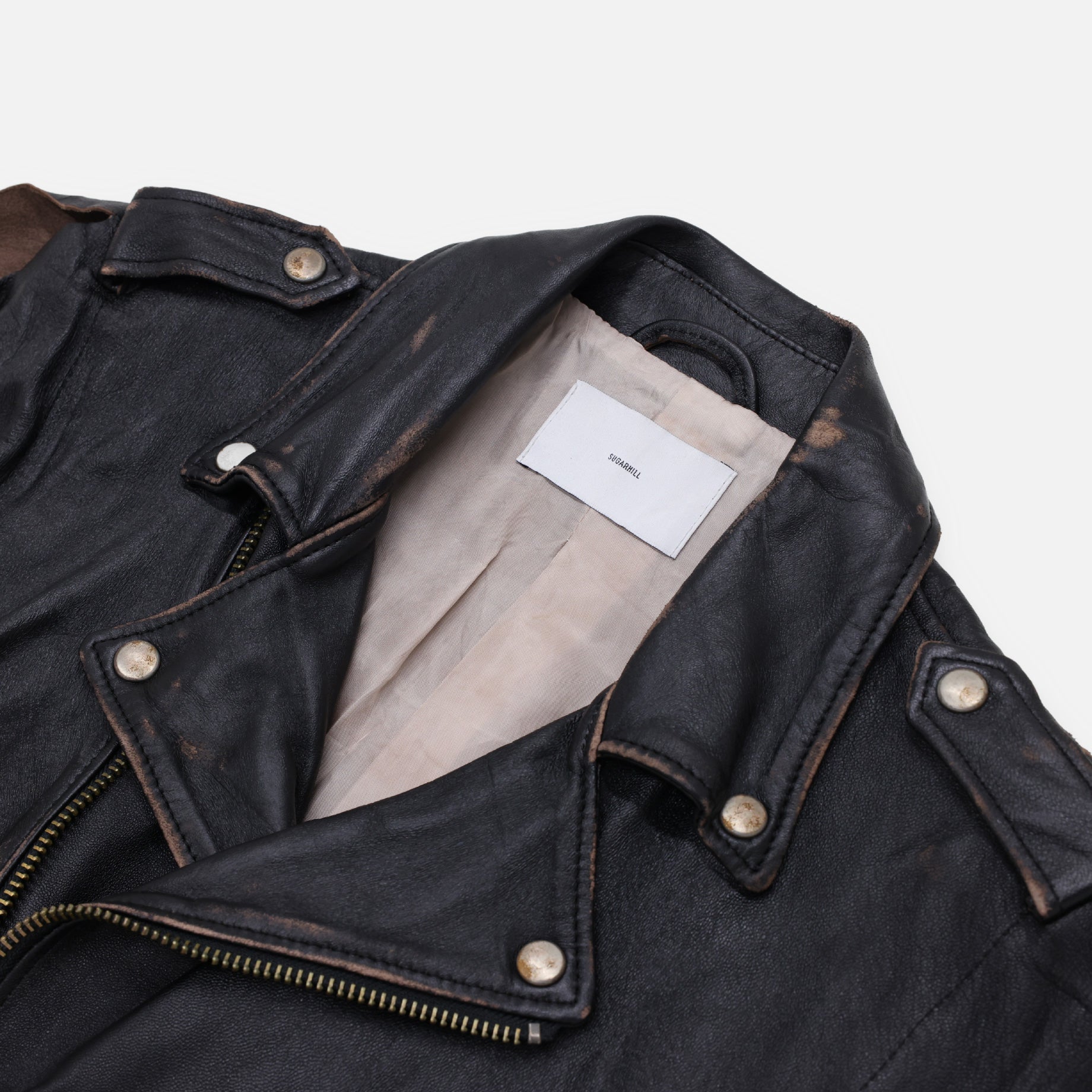DESTRESSED RIDER'S VEST(BLACK)
