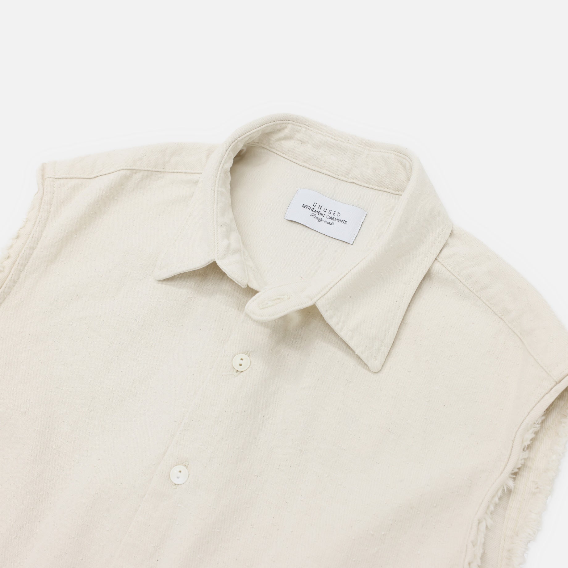 12OZ SLEEVELESS DENIM SHIRT (NATURAL)