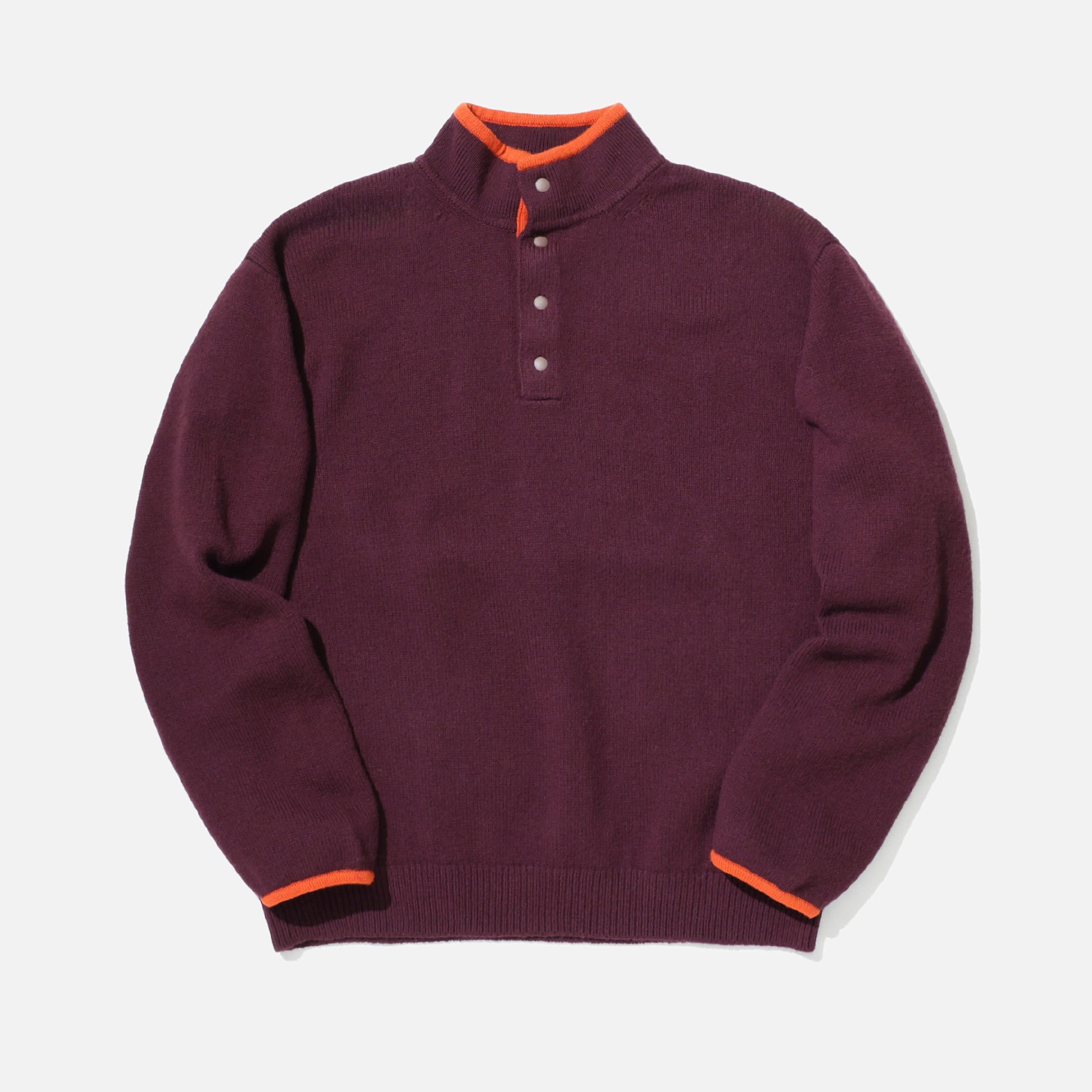 5G WOOL PULLOVER KNIT (BURGUNDY)