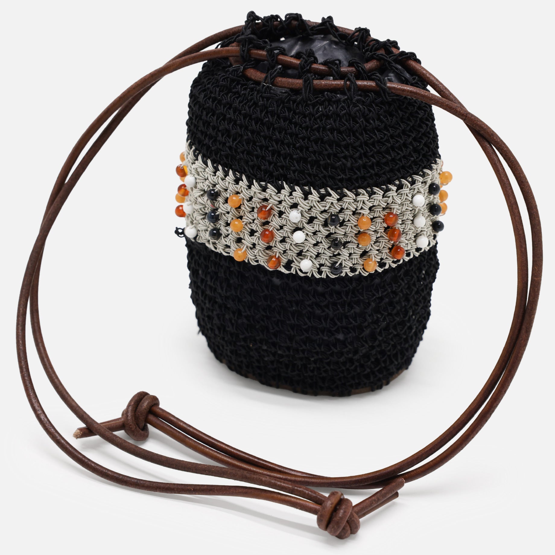 KNITTING BEADS BAG SMALL (BLACK)