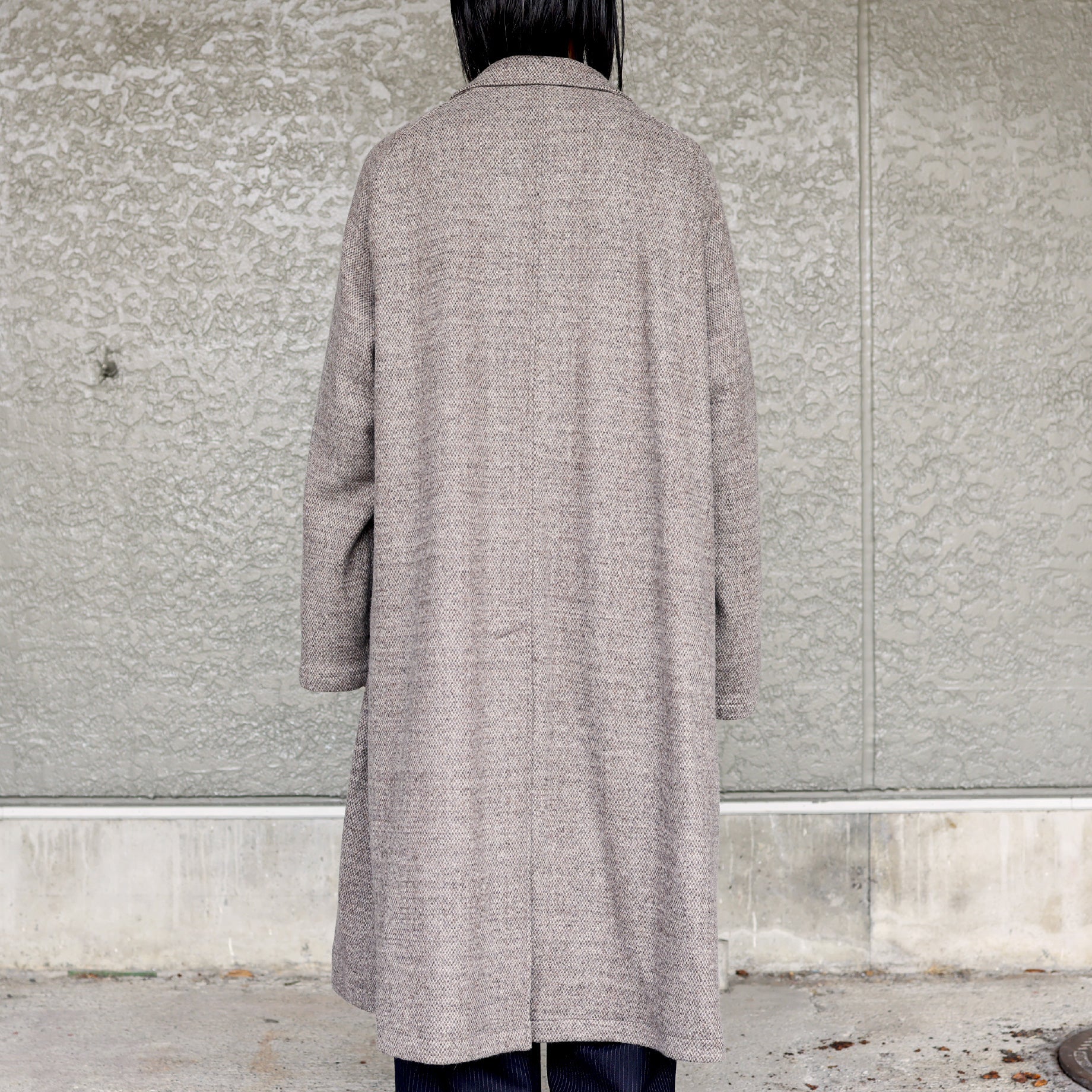 KNIT BALMACAAN COAT(BEIGE)