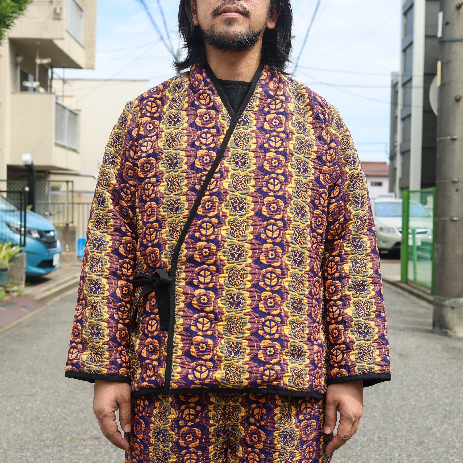REVERSIBLE HANTEN "FLOWER & PIECE"(FLOWER & PIECE NAVY)