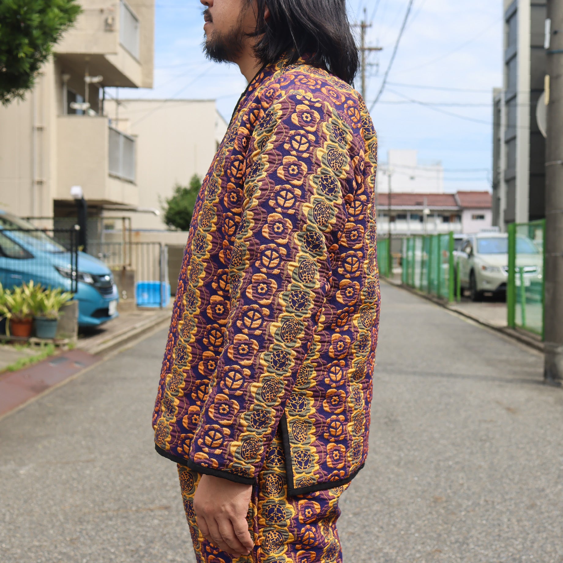 REVERSIBLE HANTEN "FLOWER & PIECE"(FLOWER & PIECE NAVY)