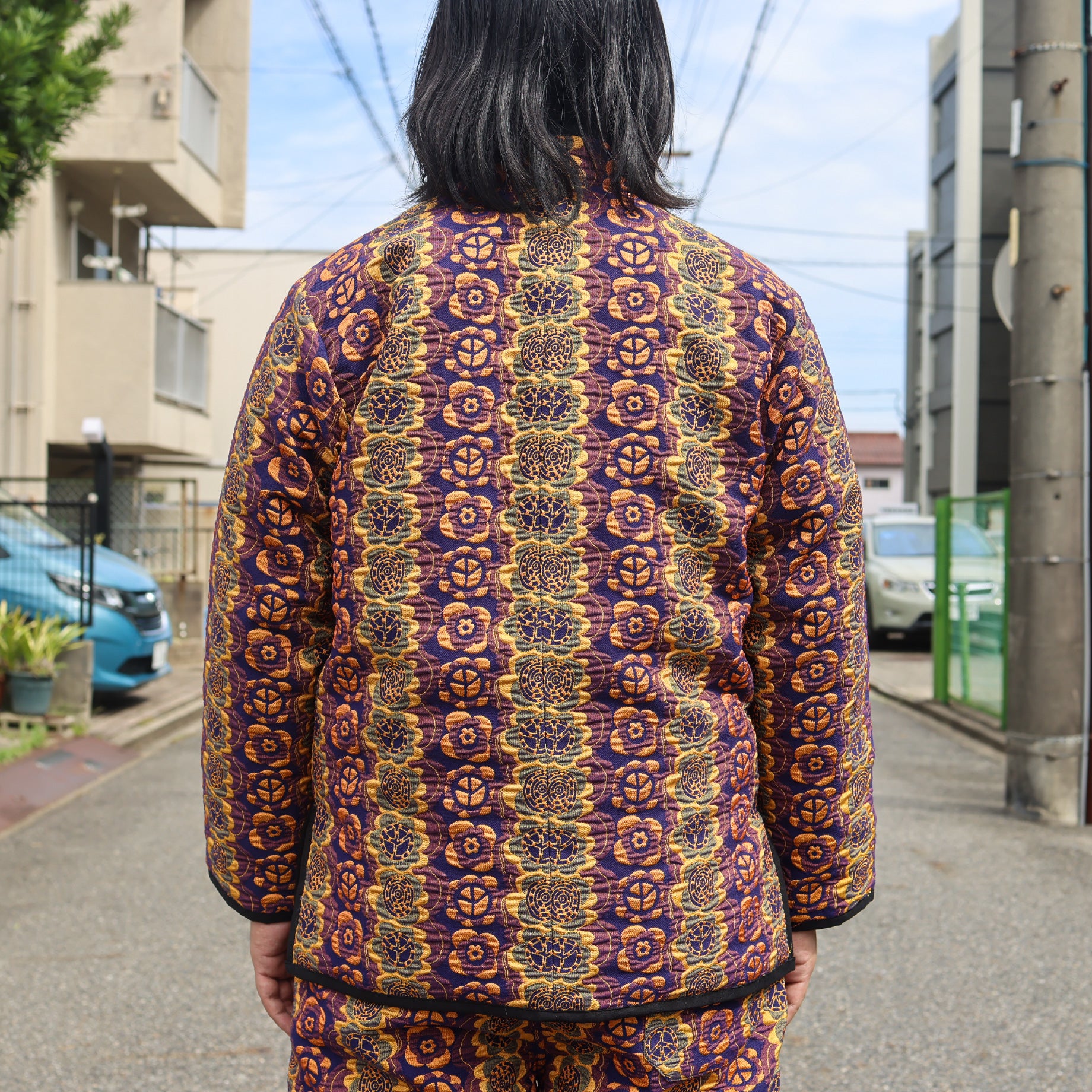 REVERSIBLE HANTEN "FLOWER & PIECE"(FLOWER & PIECE NAVY)