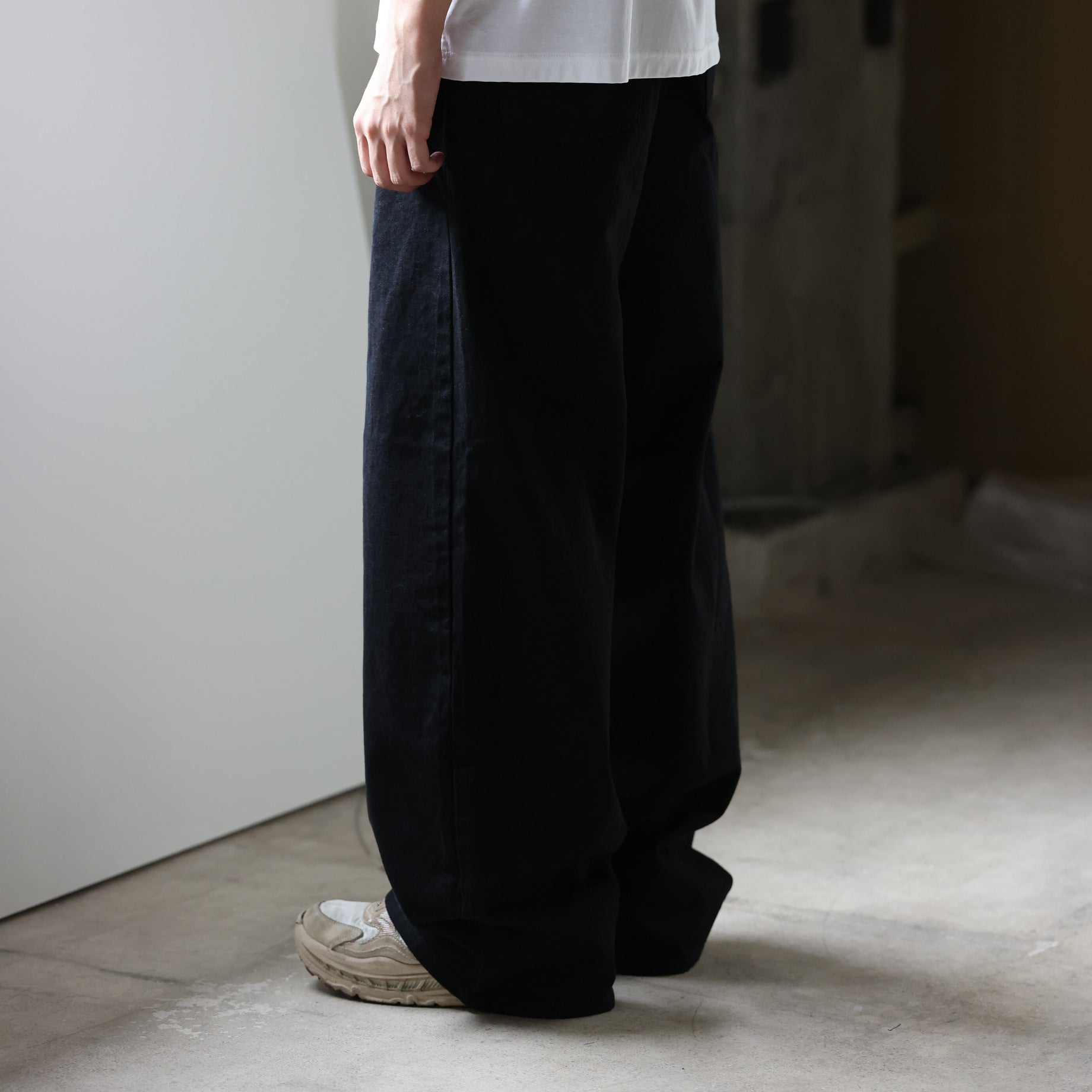 13OZ WIDE DENIM PANTS(BLACK)