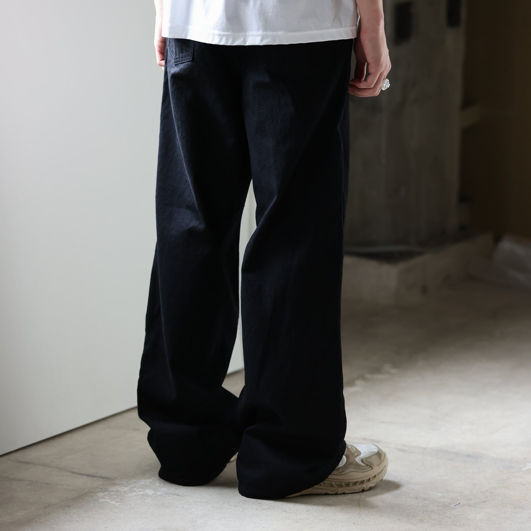 13OZ WIDE DENIM PANTS(BLACK)