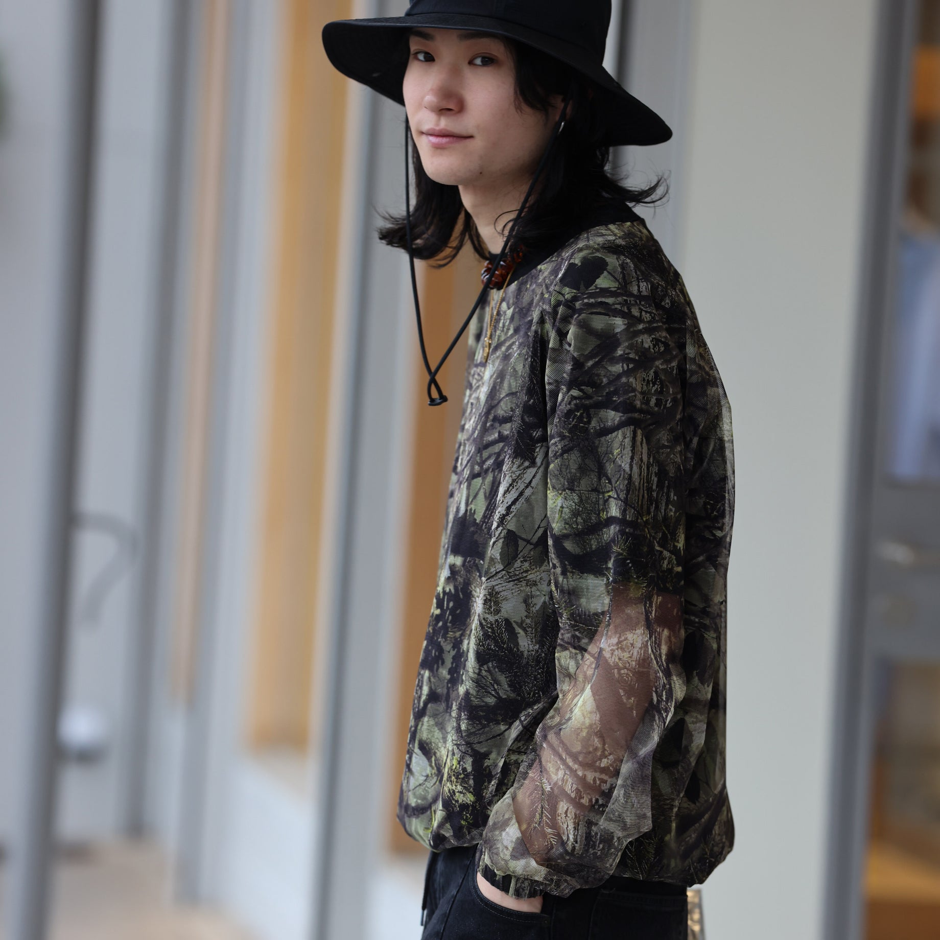 BUSH CREW NECK SHIRT - L/W MESH(S2W8 CAMO)
