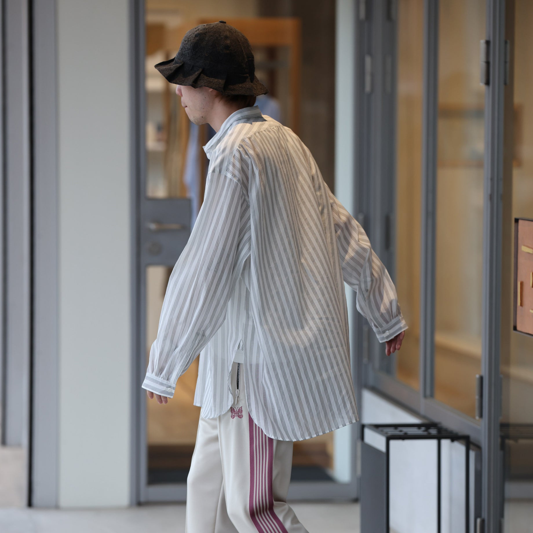 COTTON SILK STRIPE - PULLOVER L/S SHIRTS(STRIPE)